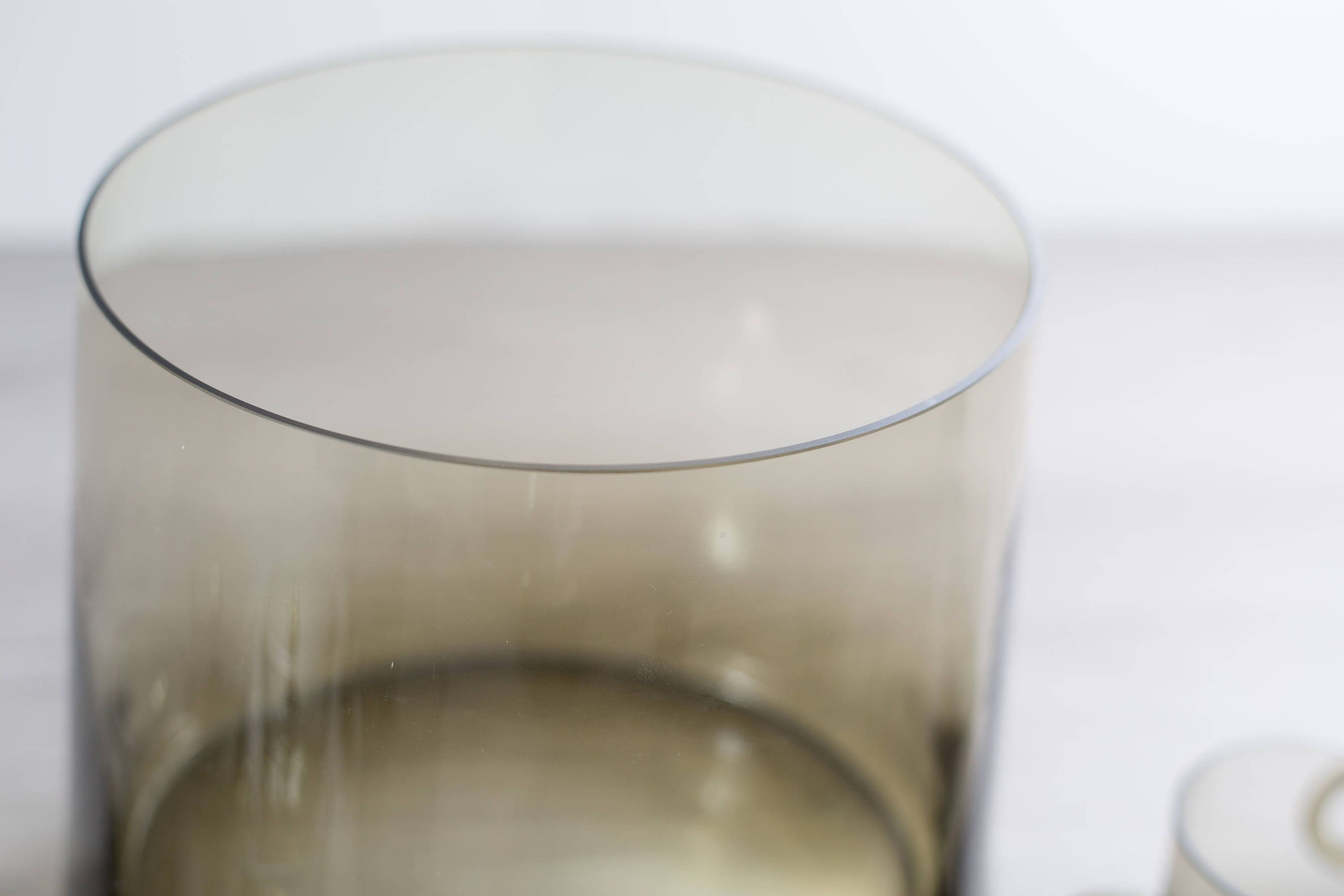 Vintage Grey Glass Punchbowl / Full Punch Bowl Set with Ladle and 11