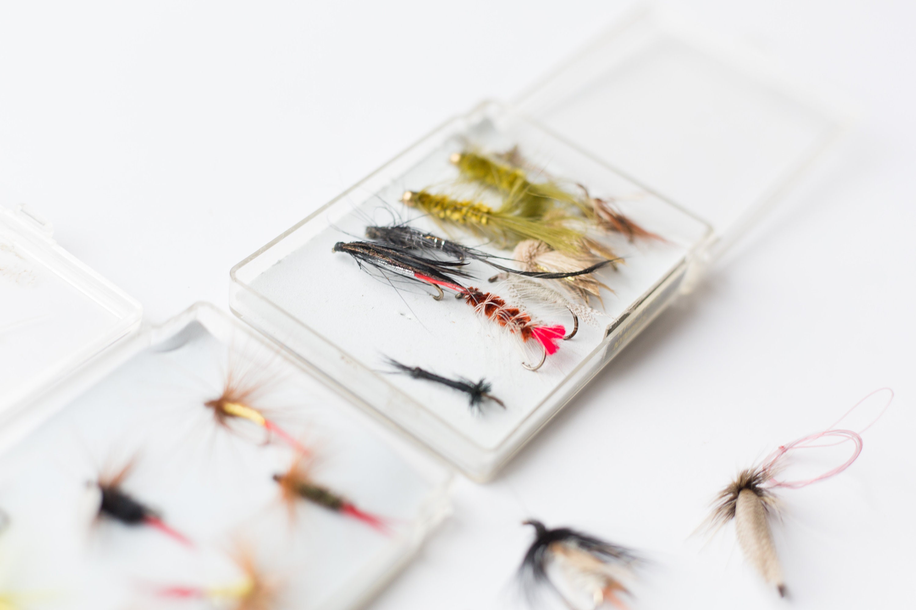 50 Vintage Fly Fishing Flies Tackle - Retro Fish Lours - Canadian