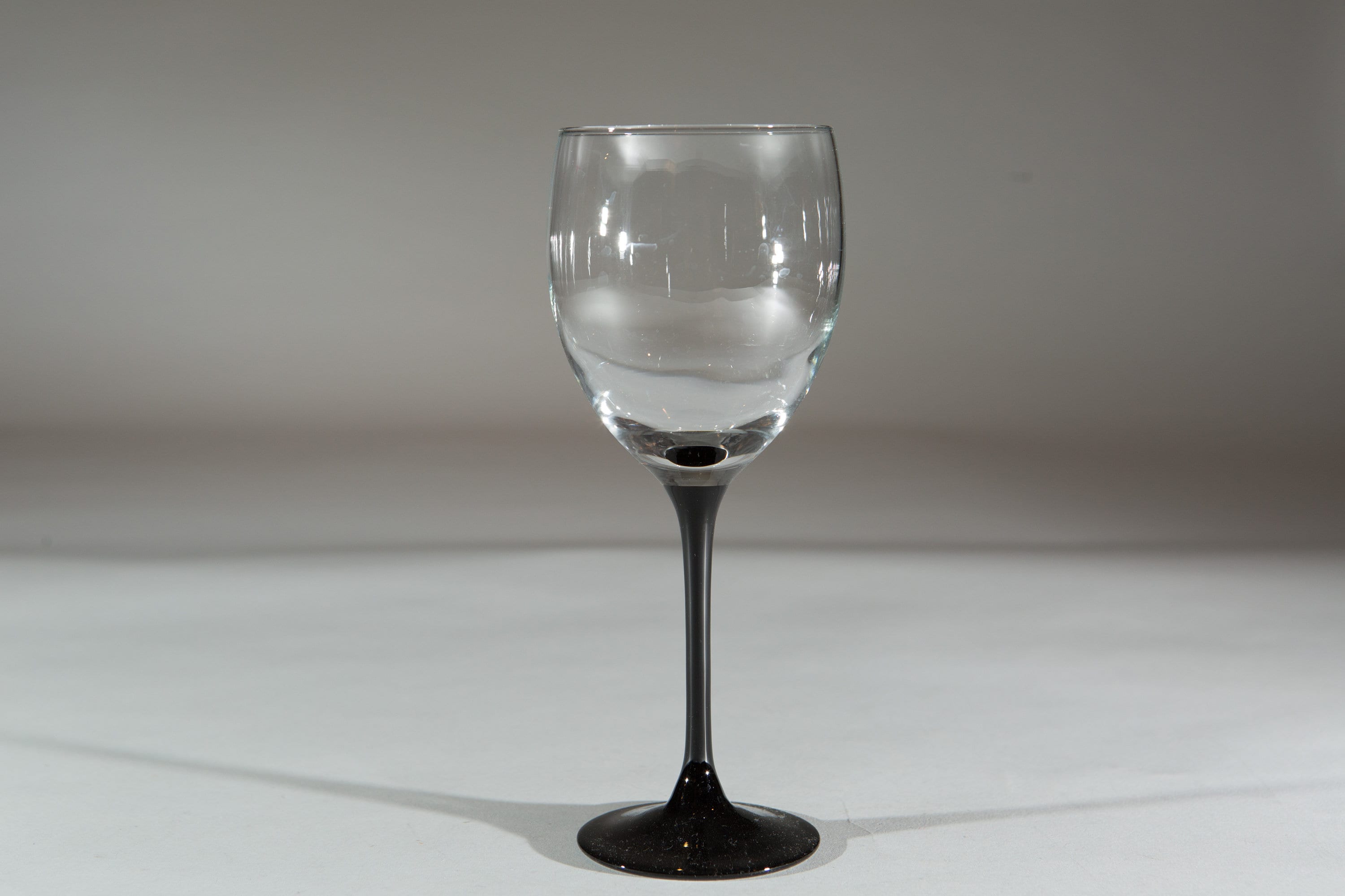 Vintage Wine Glasses 1980's Black Stem Glasses New Year's Eve Party