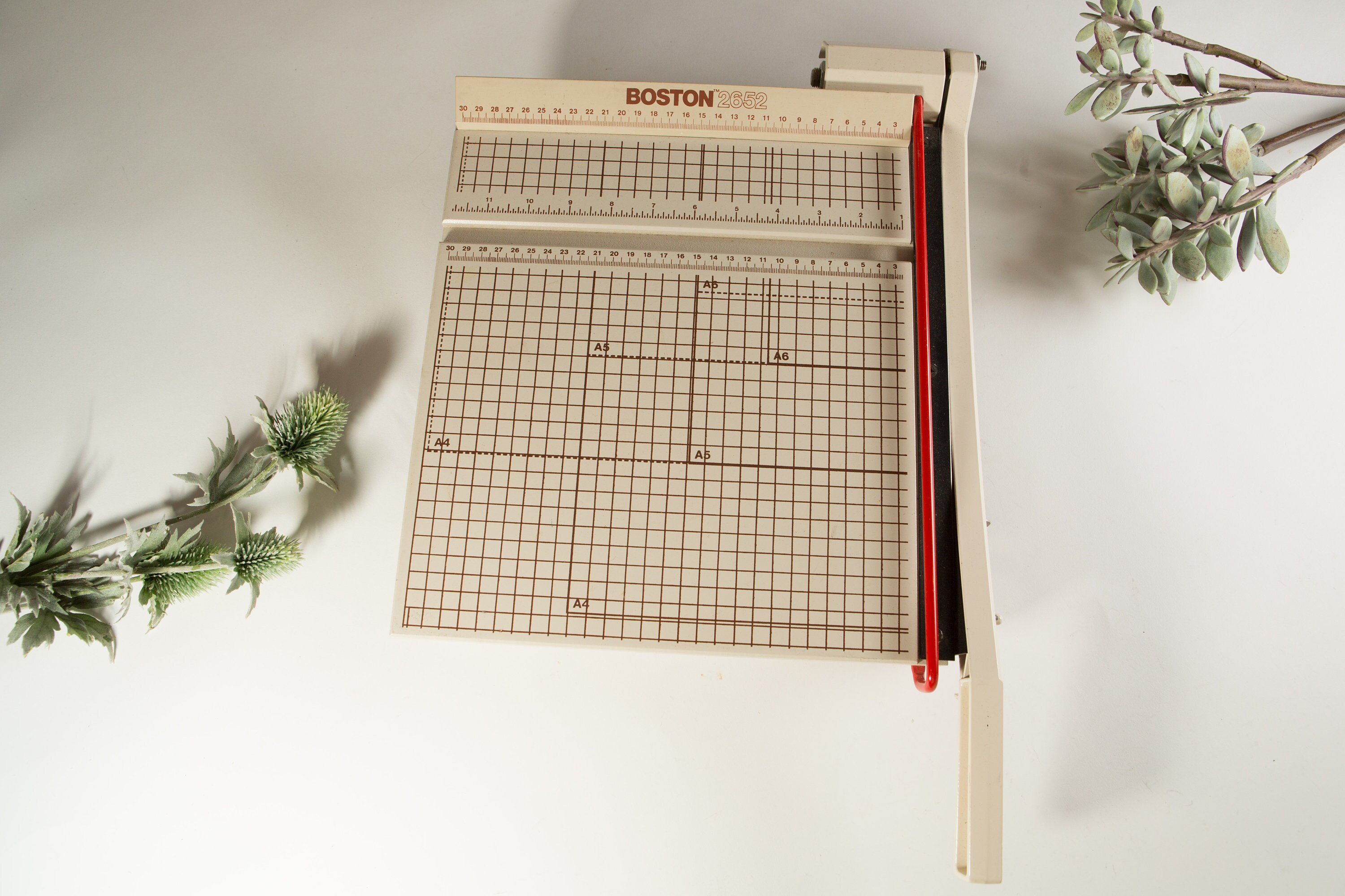Vintage Paper Cutter Beige Paper Slicer for Office, Classroom, Home