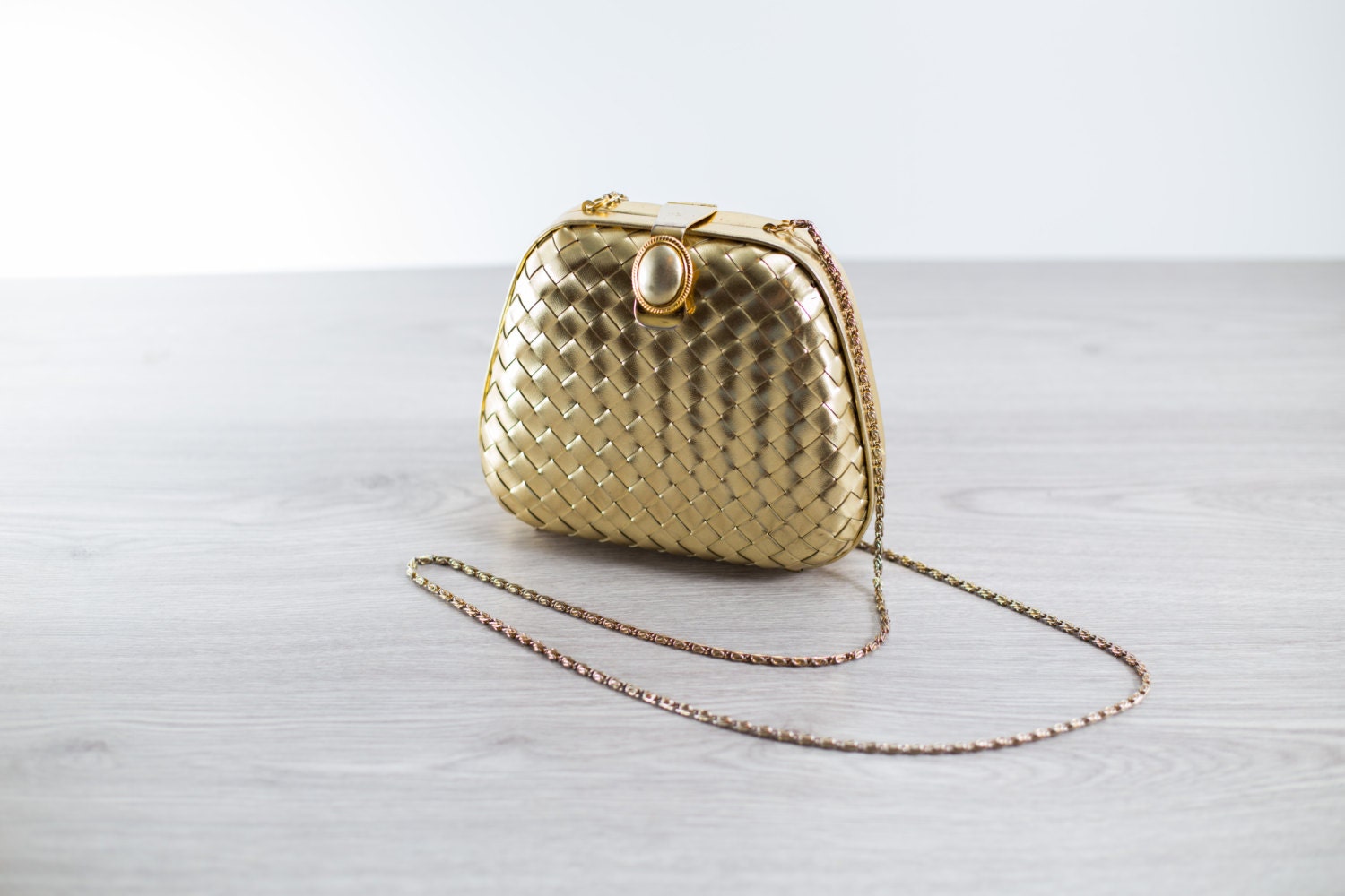 Gold Braided Purse / Farnell Paris Gold Embossed Braid Design Evening