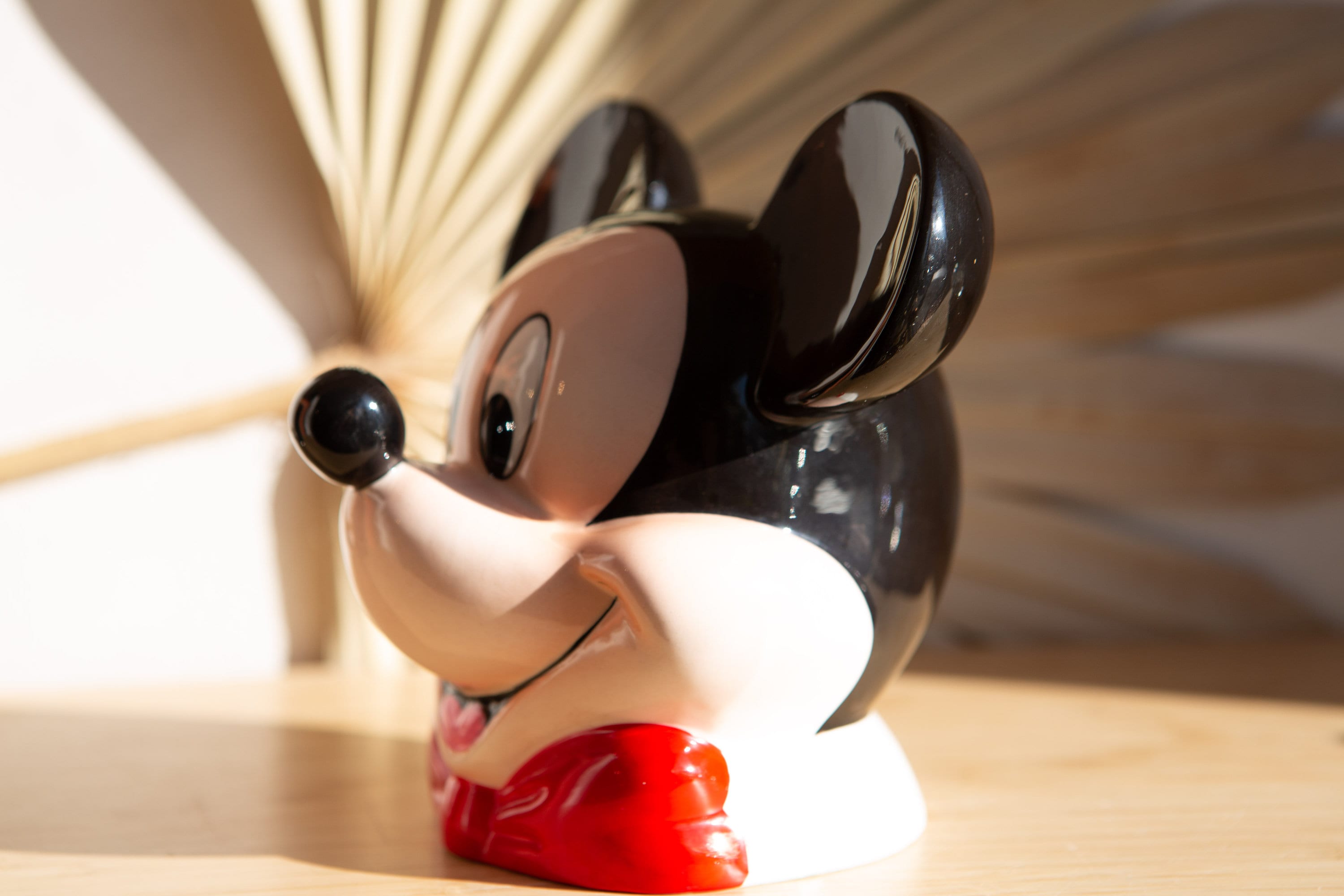 Vintage Mickey Mouse Coin Bank Collectible Ceramic Disney Piggy Bank