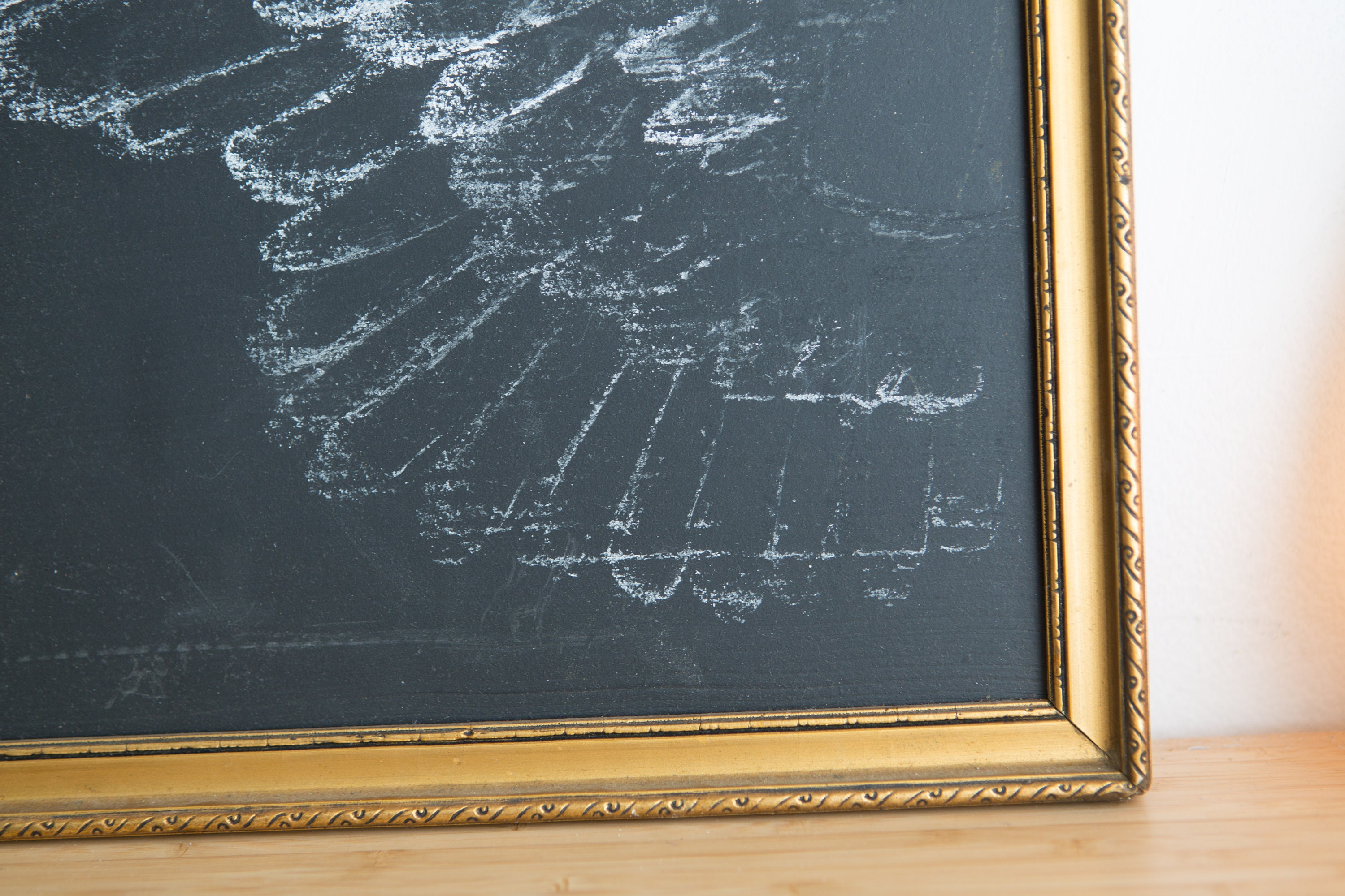 Vintage Framed Chalkboard with Metallic Gold Frame Restaurant Menu