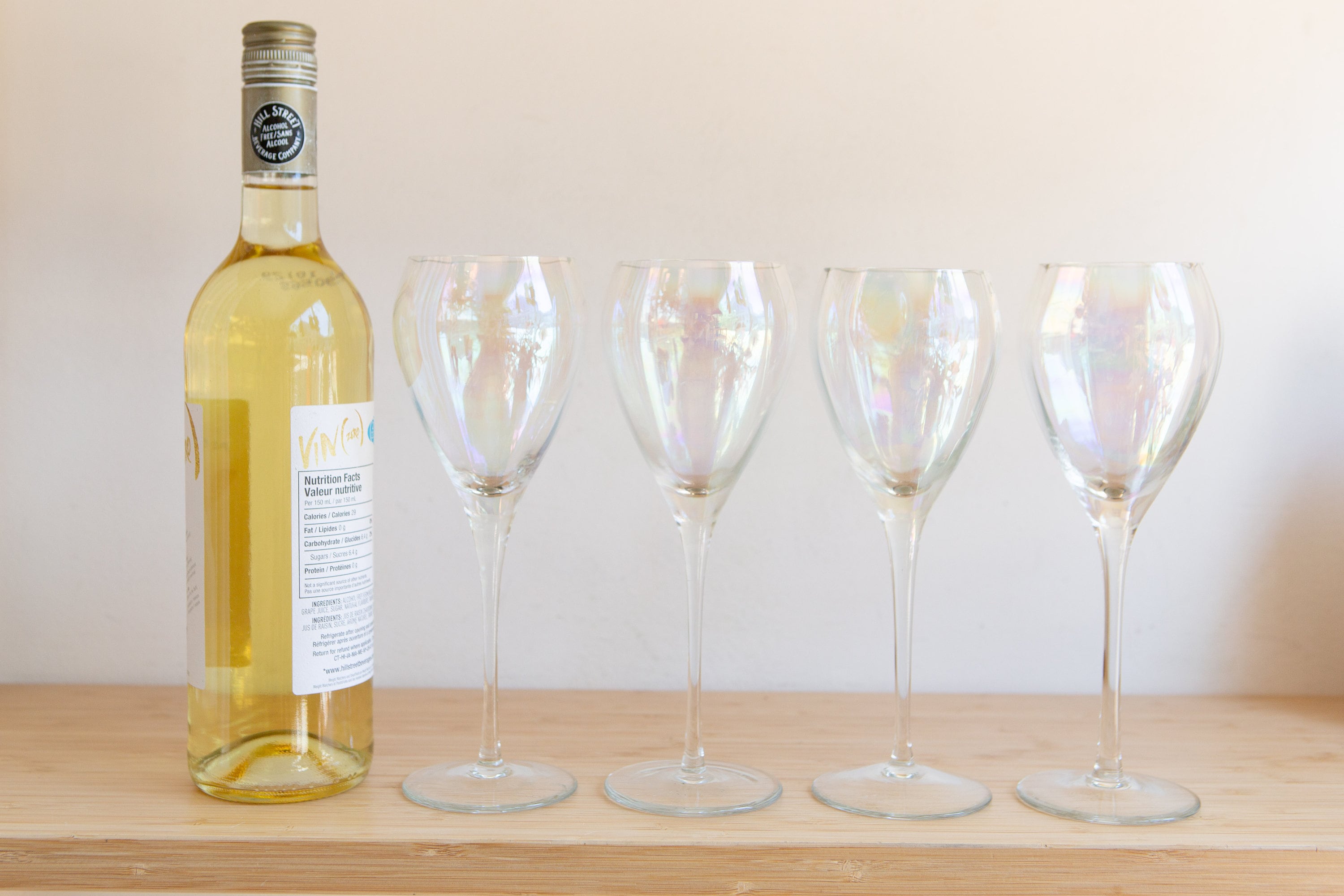 4 Vintage Wine Glasses 8oz Dichroic Soap Bubble Style Iridescent