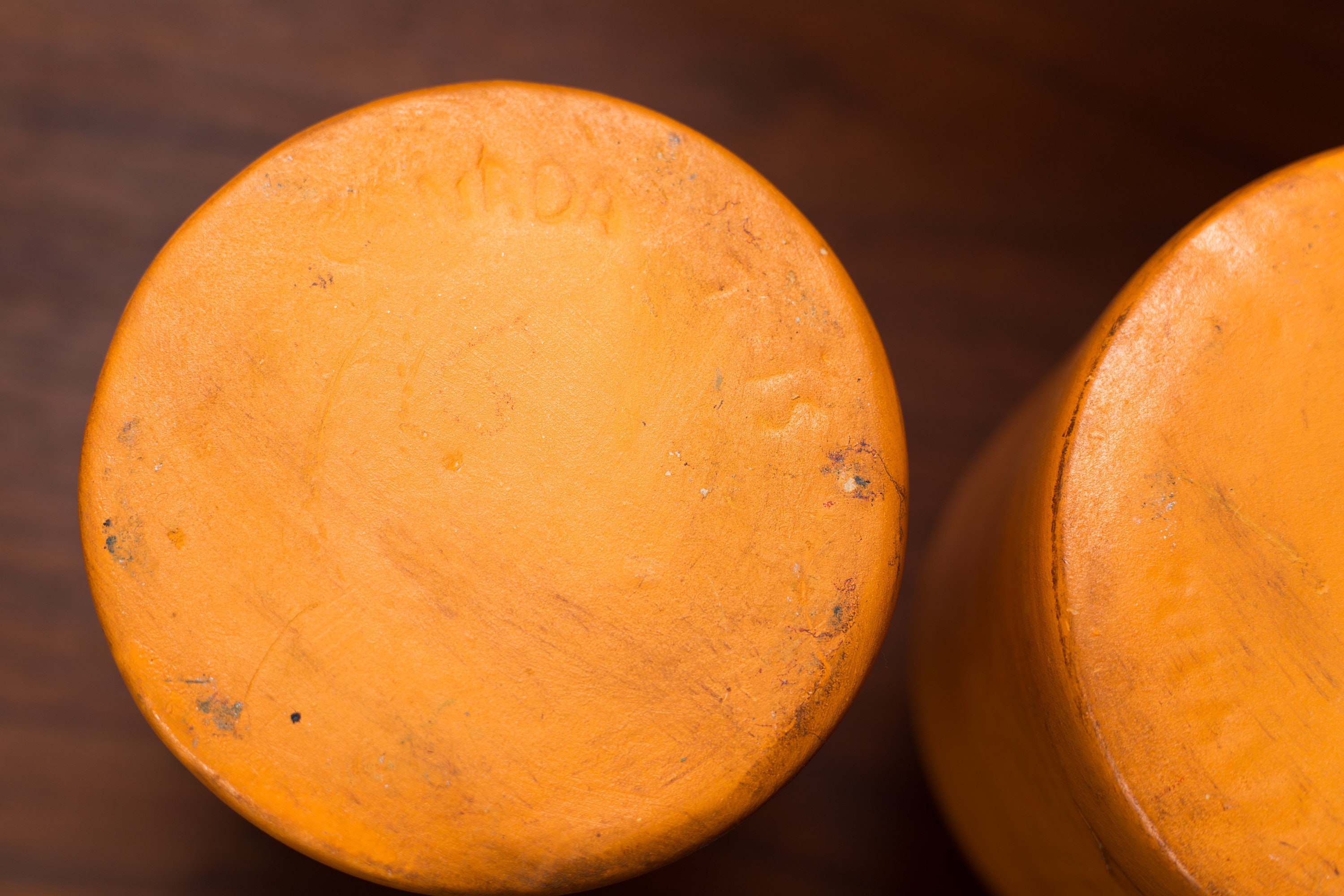 Vintage Canister Set 4 Orange Ceramic Glazed Retro Kitchen coffee