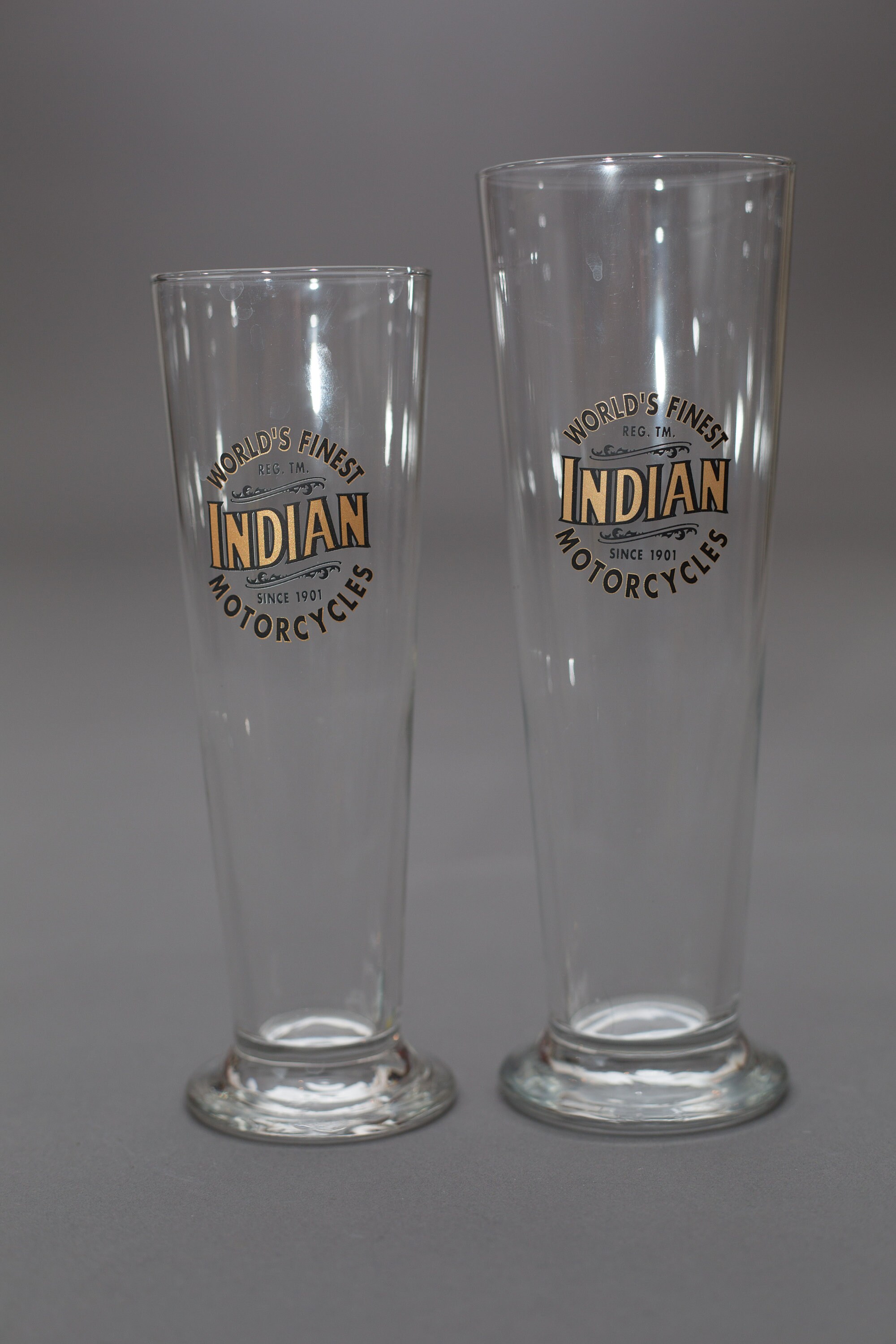 2 Vintage Beer Glasses Retro Indian Pilsner Glassware Cocktail
