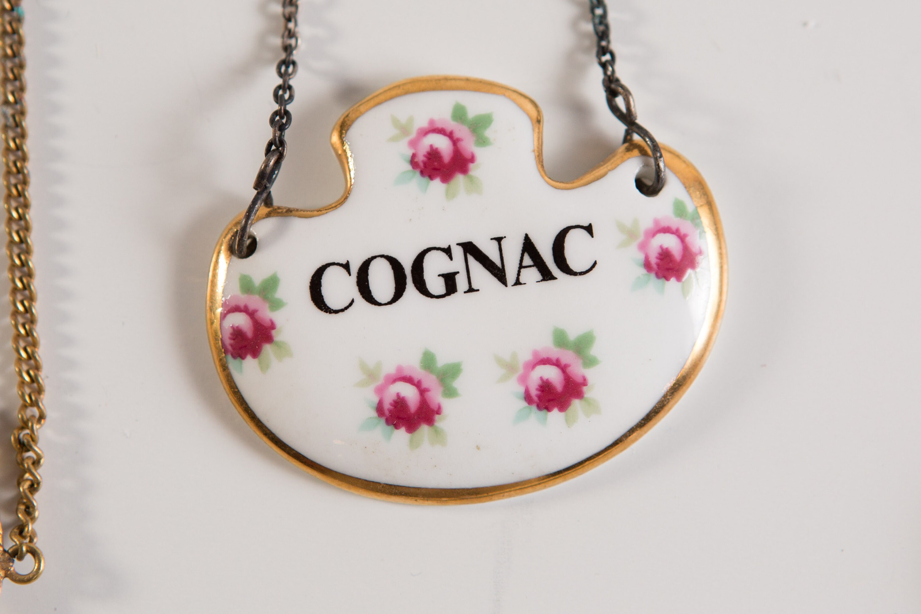 Vintage Decanter Labels Royal Adderley Floral Bone China Ceramic