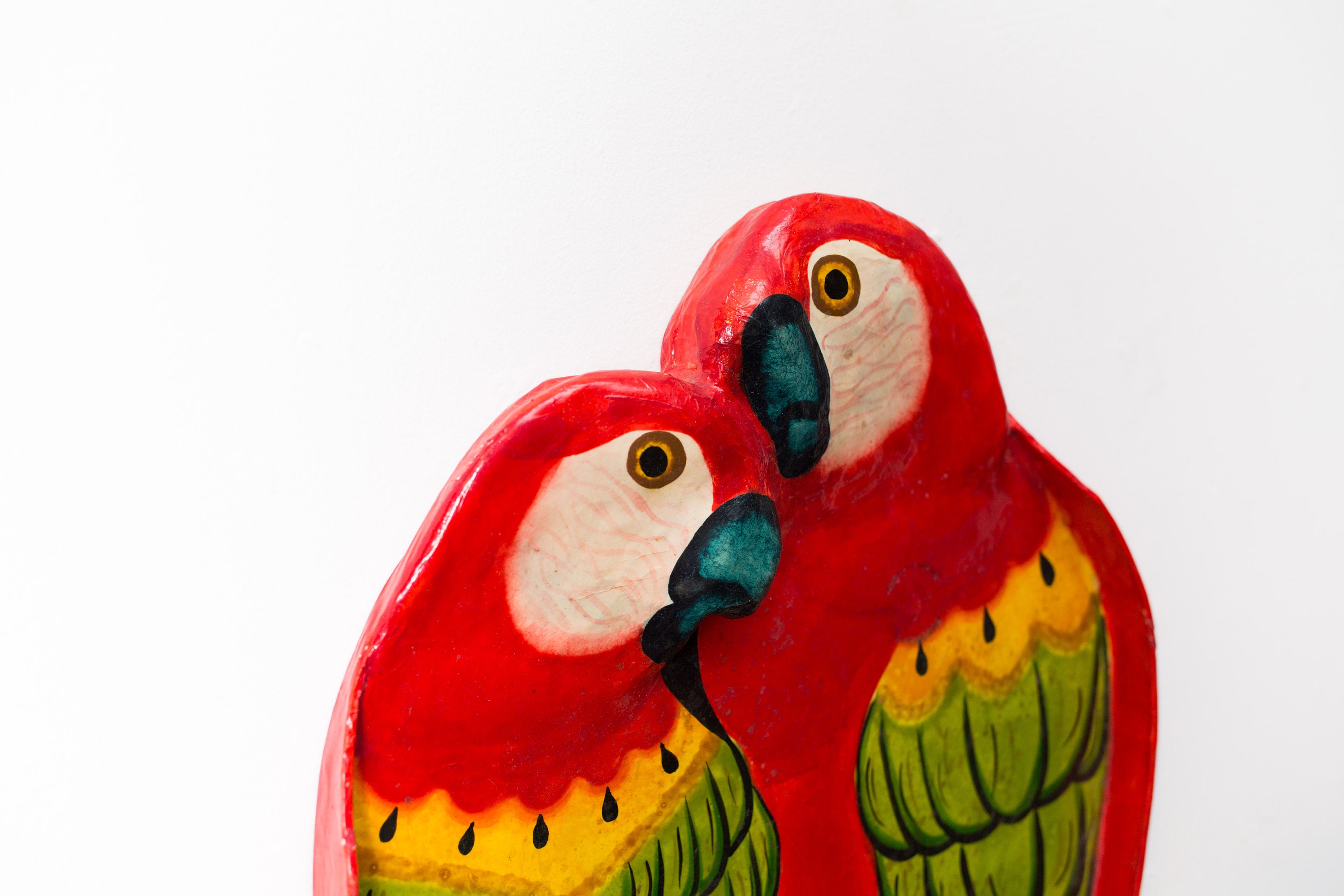 Vintage Parrot Tray Paper Mache Papier Mâché Serving Bar