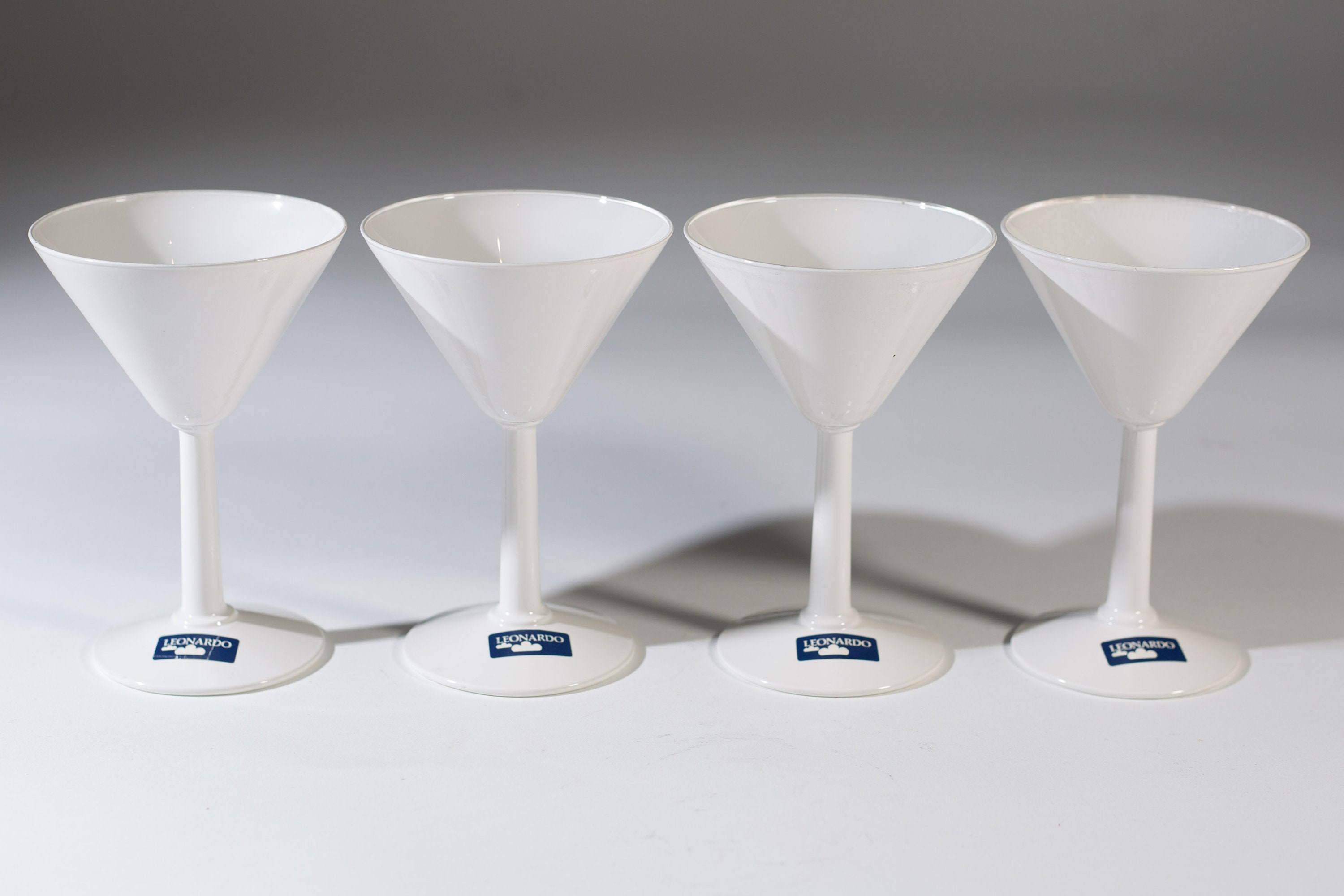 White Martini Glasses Set of 4 Leonardo 4oz Vintage Martini Glasses Mid Century Cocktail