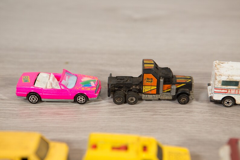 Small Collectible Metal Child/'s Cars Toys 17 Vintage Metal Truck Toys