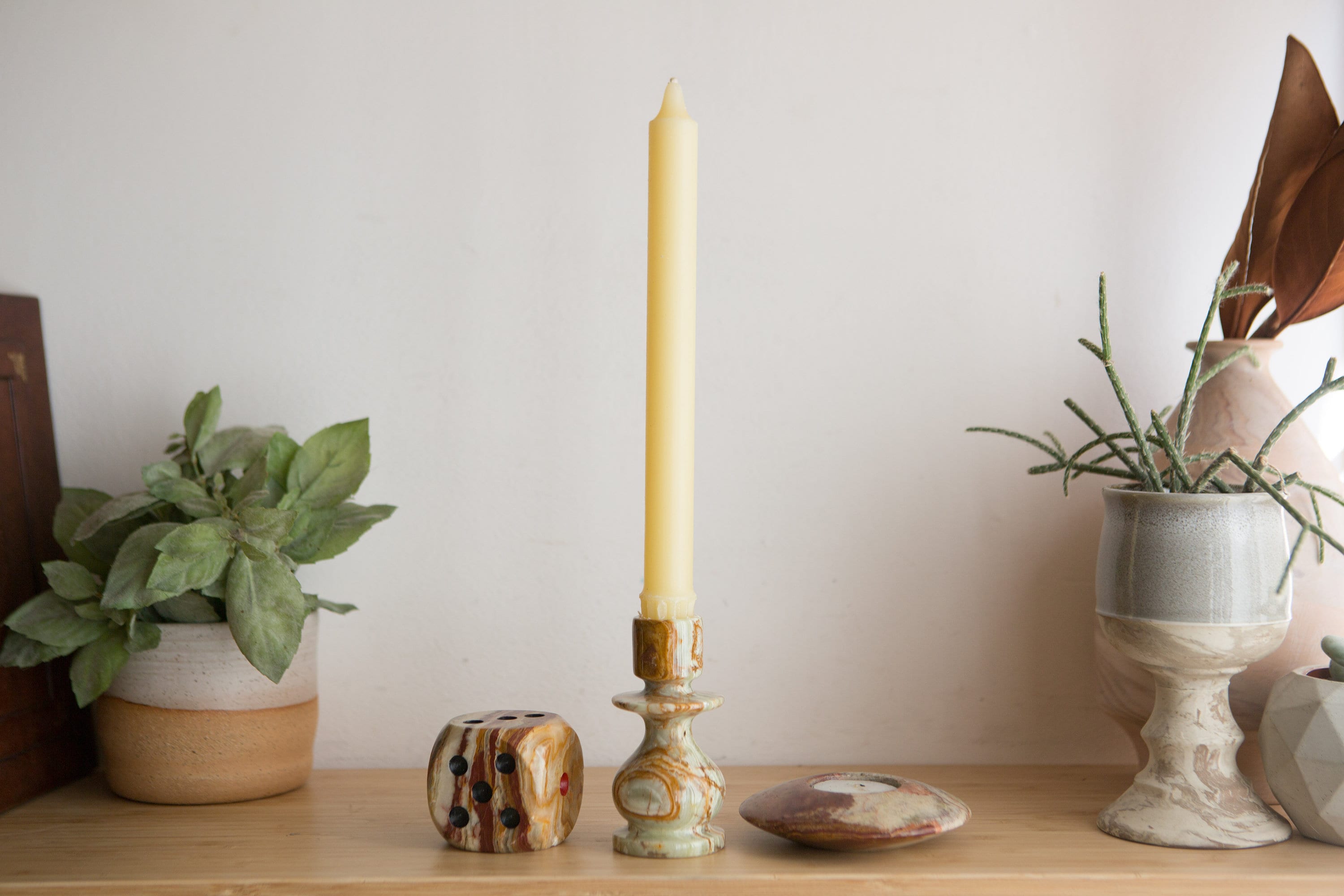 Stone Candle Holders and Incense Burner Natural Votive Candle Holder