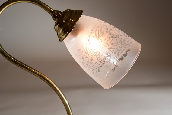 Small Glass Shade with Ornate Motifs Iridescent hand blown Glass Pendant Chandelier Shade Victorian Lamp Replacement Globe Small Glass Shade with Ornate Motifs Iridescent hand blown Glass Pendant Chandelier Shade Victorian Lamp Replacement Globe