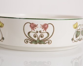 Villeroy & Boch Serving Bowl - Minimalist Vintage Ceramic Bowl With Flowers