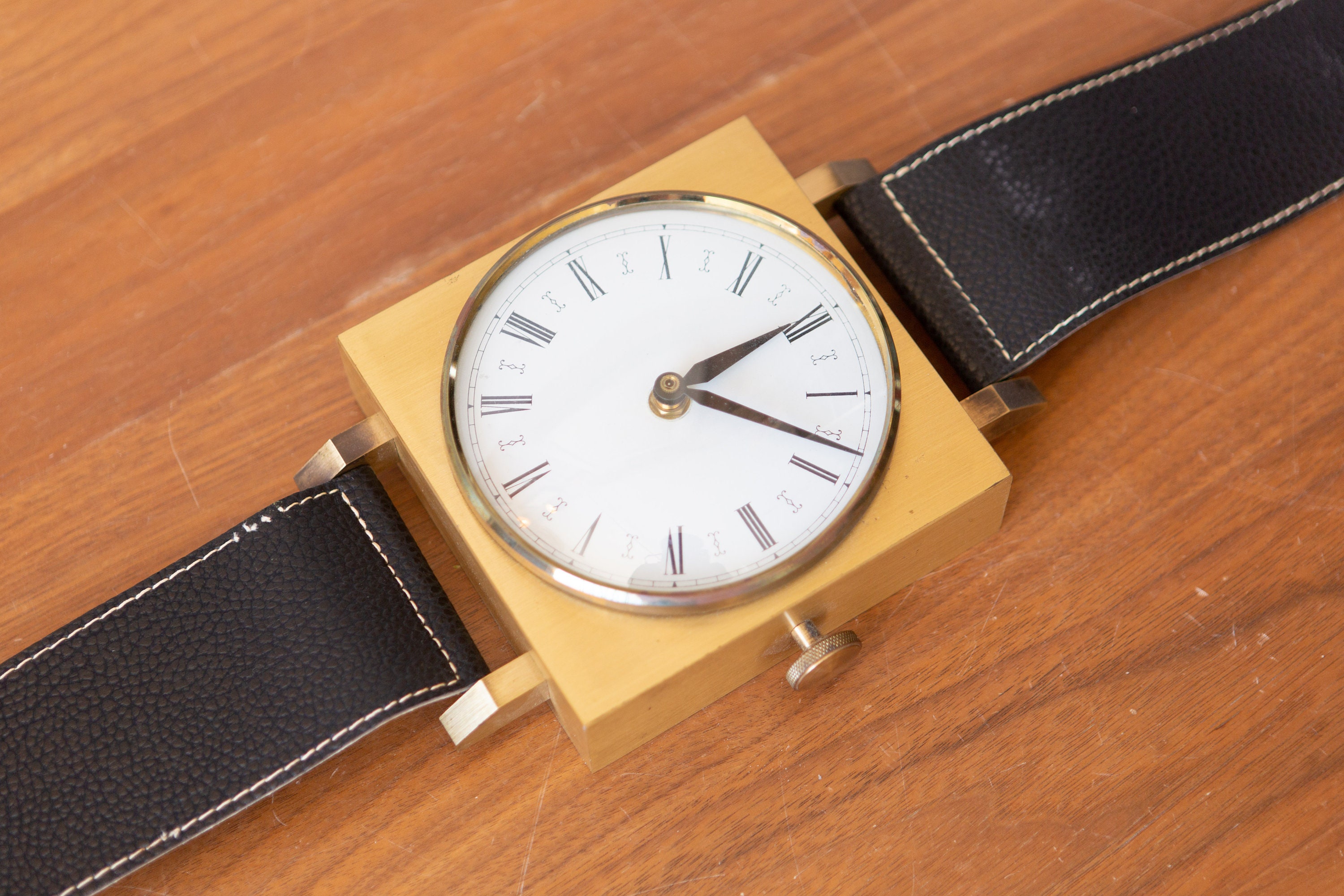 70's Giant Wristwatch Form Clock WORKING Vintage Hanging Battery Operated Wall Clock