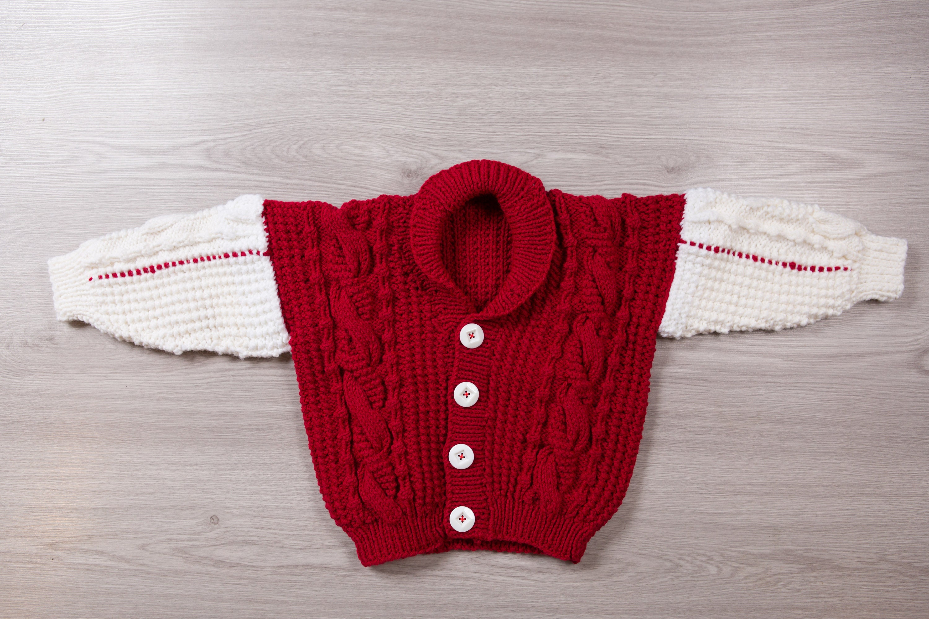Boys top red cardigan