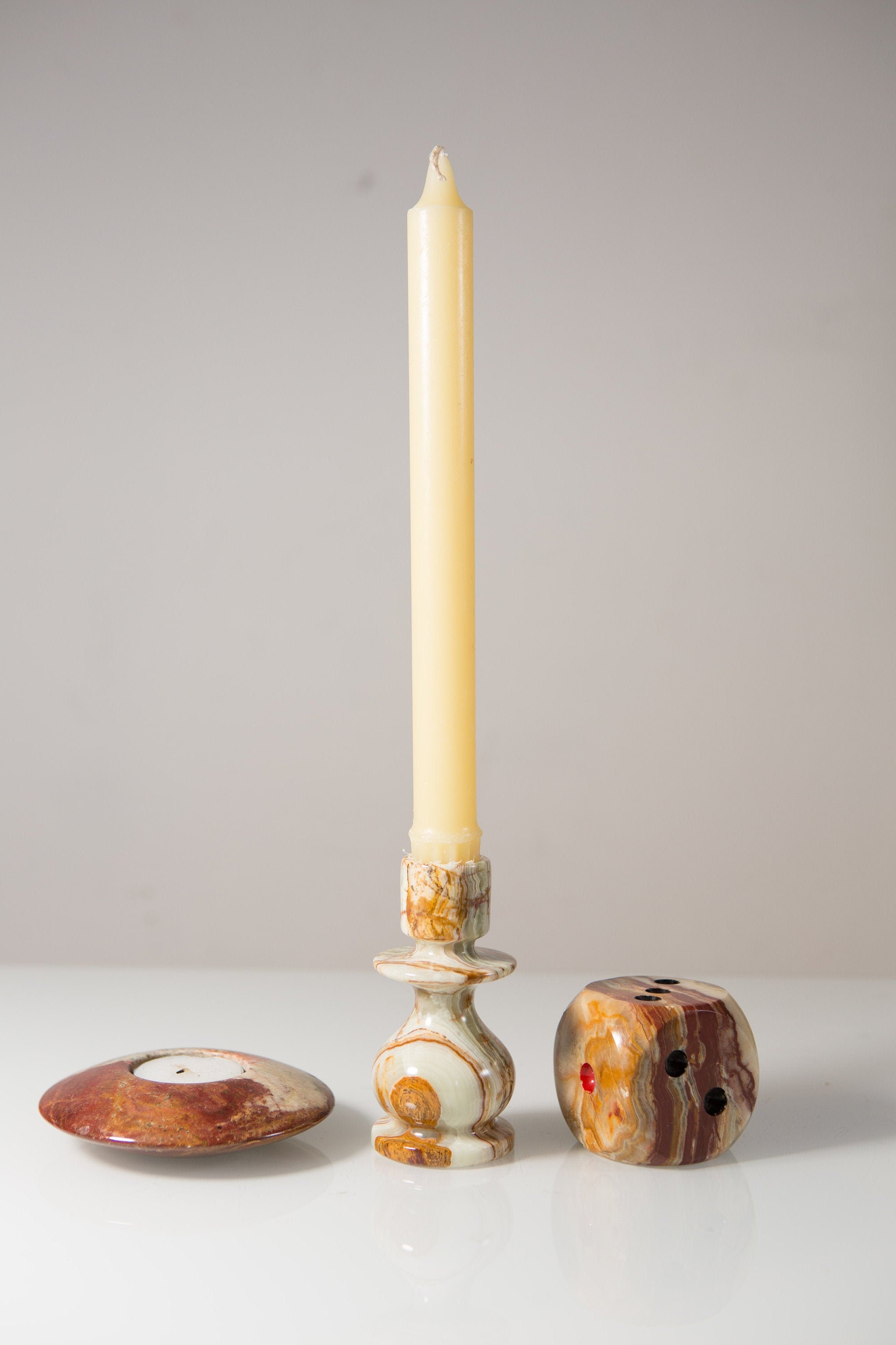 Stone Candle Holders and Incense Burner Natural Votive Candle Holder