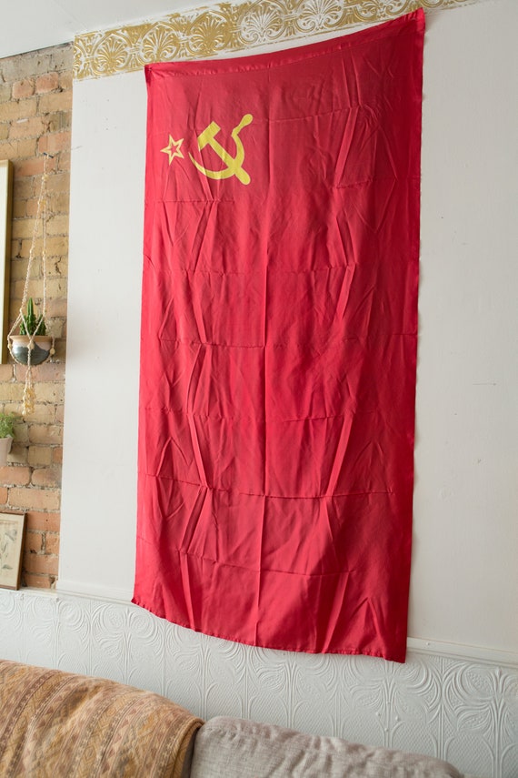 1980/'s USSR Russian Soviet Union Memorabilia Vintage Soviet Flag