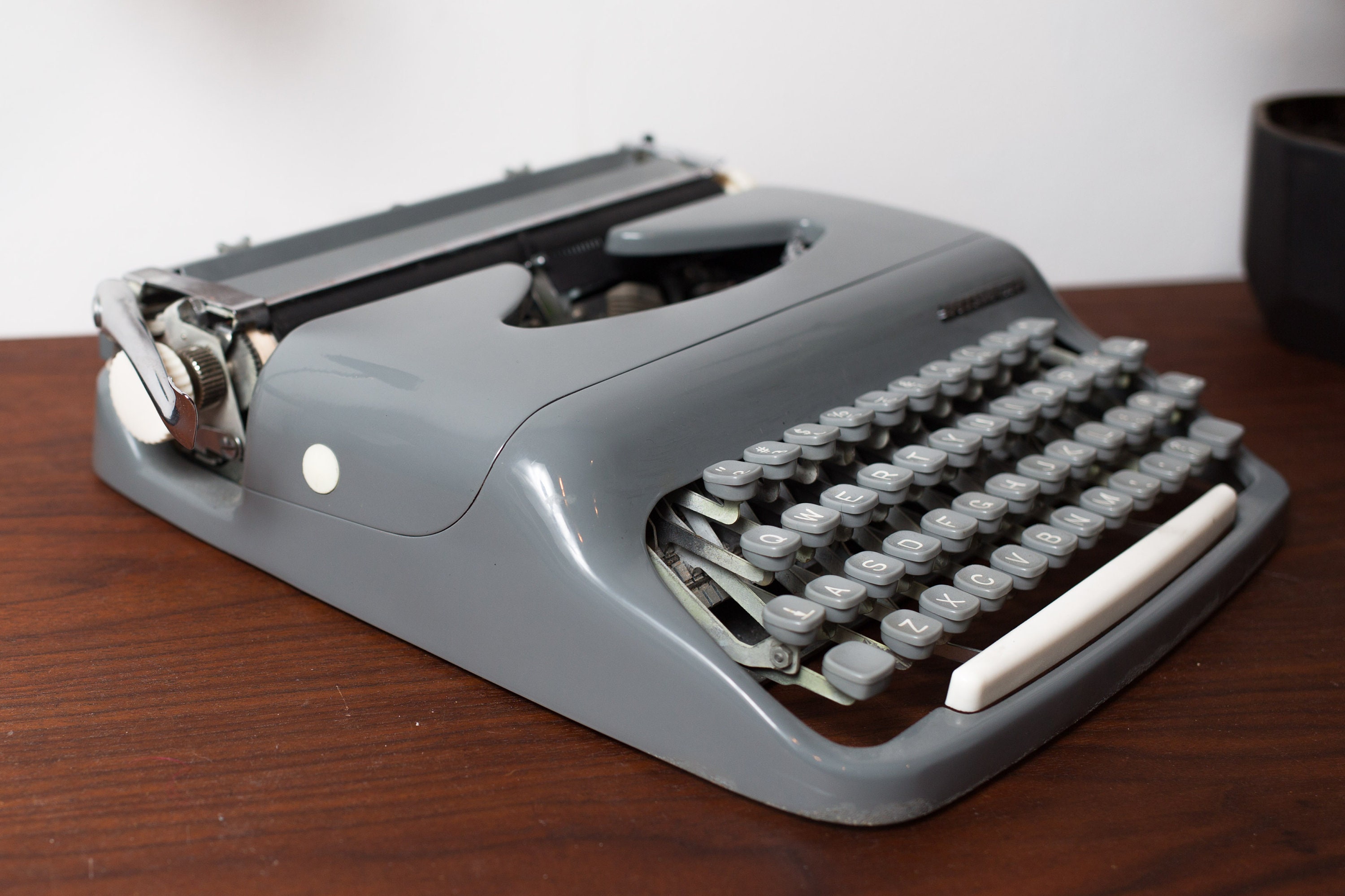 Vintage Speedwriter Typewriter WORKING Gray Typewriter with Original Case