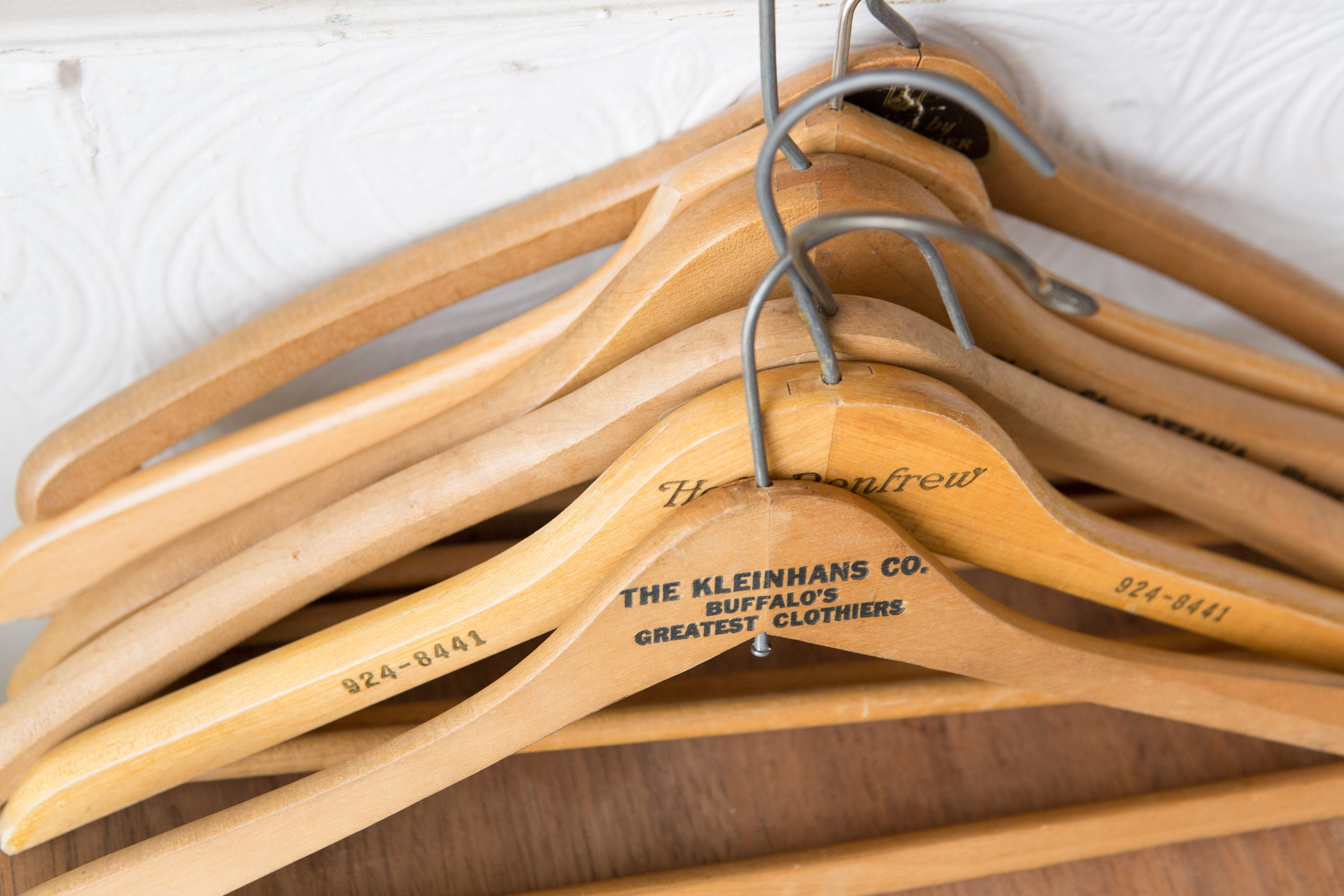 10 Wood Hangers Vintage Clothing Hangers from Toronto Canada with