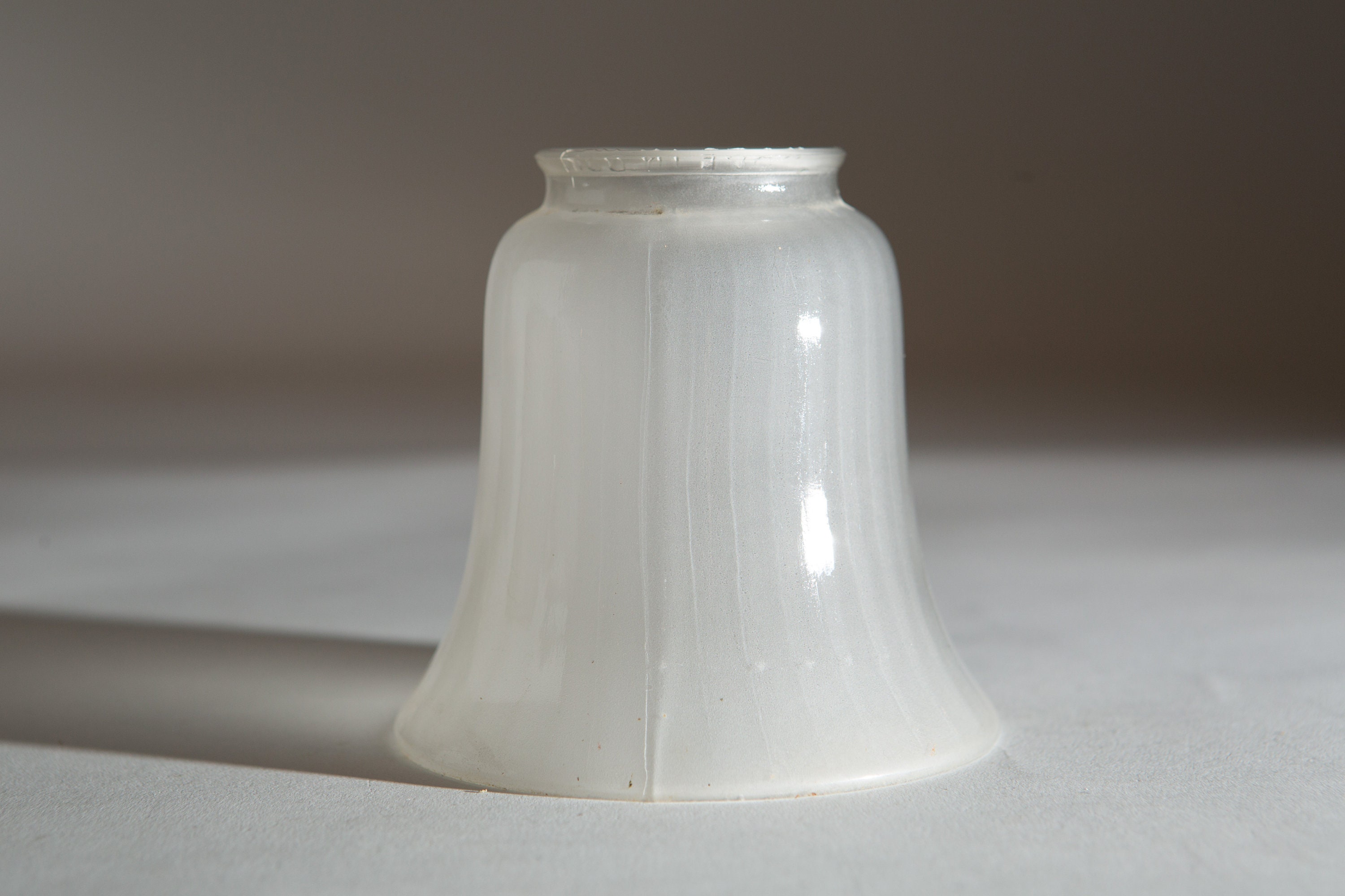 Vintage Glass Lamp Shade Clear Bell Shaped Pressed Glass Pendant Chandelier Shade Country