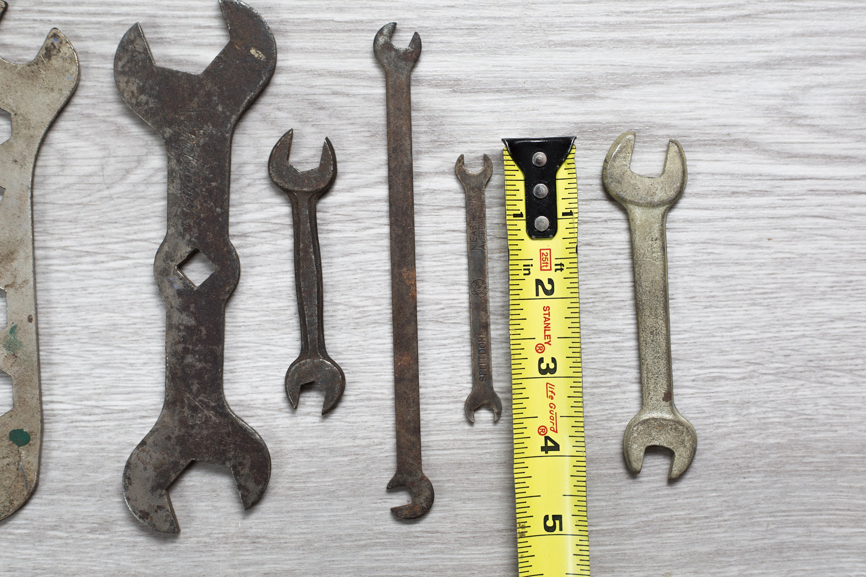 Vintage Wrench Set 13 Metal Wrenches and Pliers Antique Tools