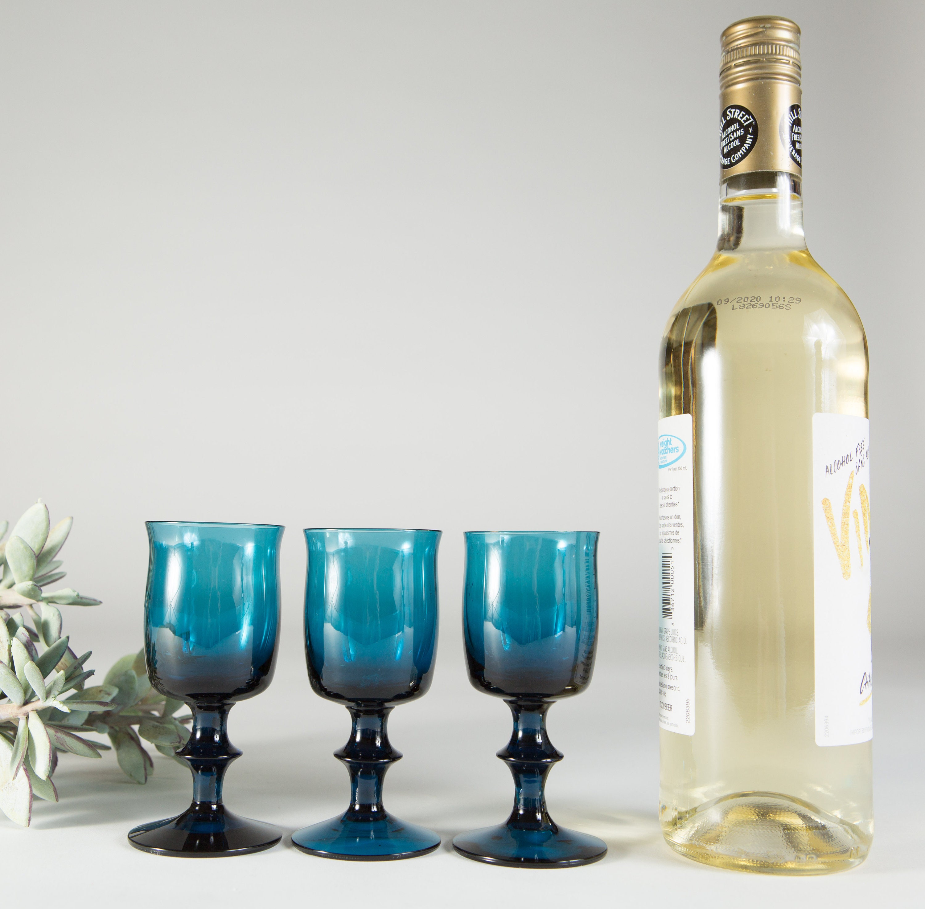 3 Boda Sweden Bertil Vallien Blue Aperitif Glasses Swedish Liquor