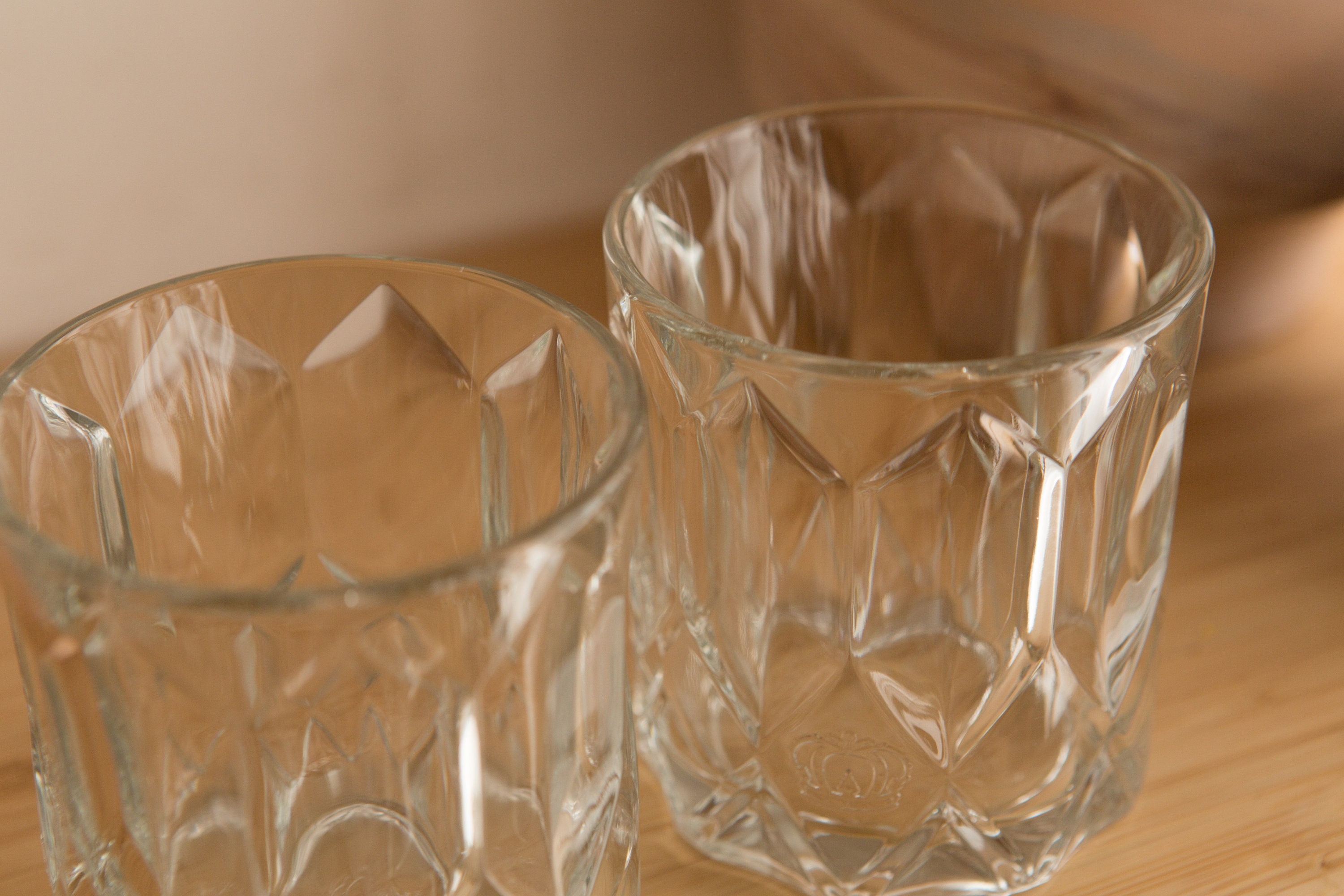 Pair Whisky Glasses Vintage Crown Royal Glasses Cocktail Glassware