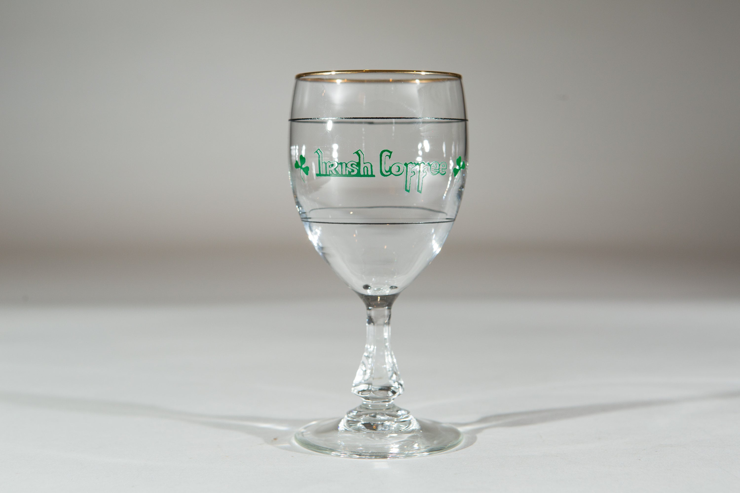 Irish Coffee Glasses Vintage Gold Rim Lucky Charm Specialty Coffee