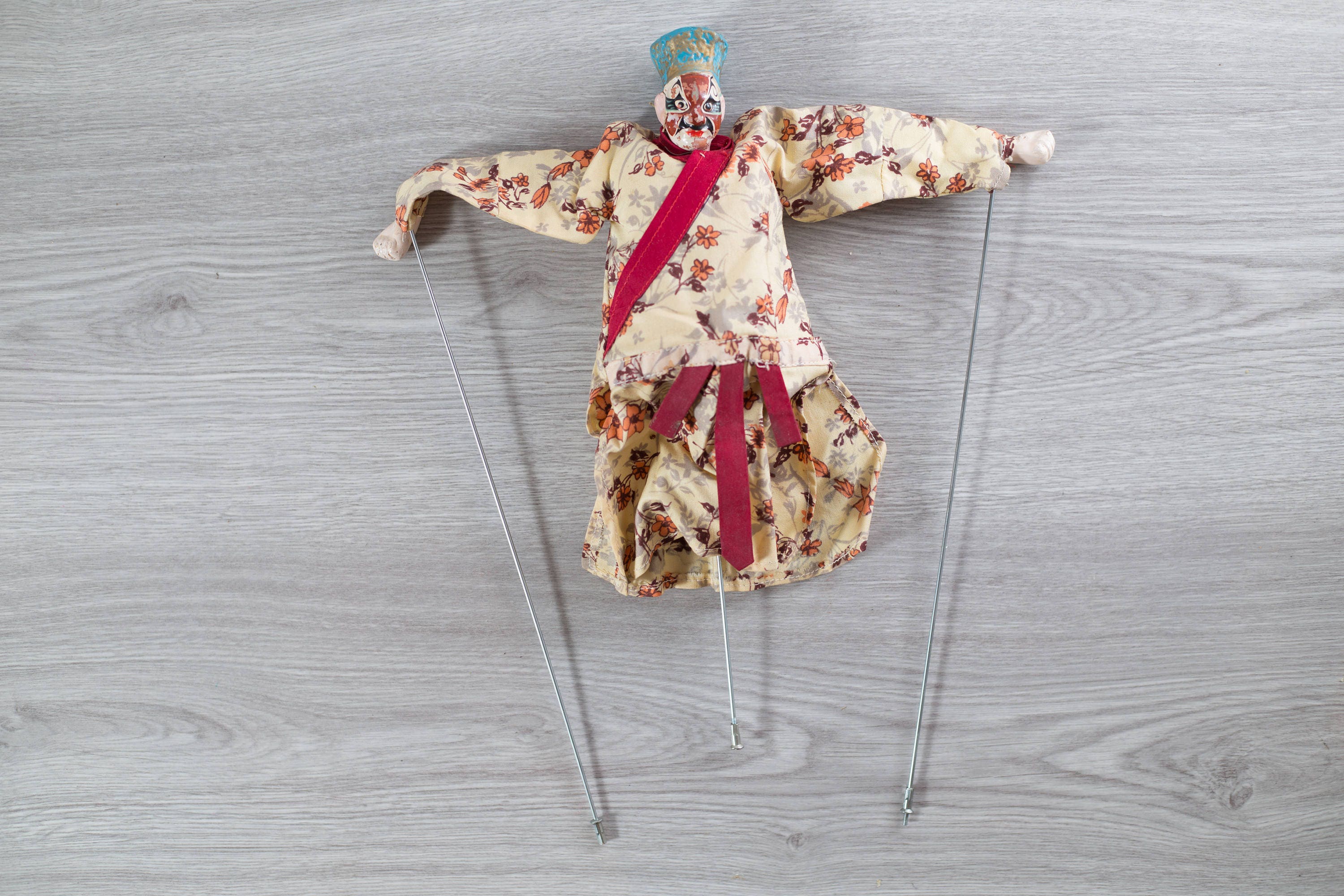 Asian Stick Puppet / Vintage Japanese Puppet Doll