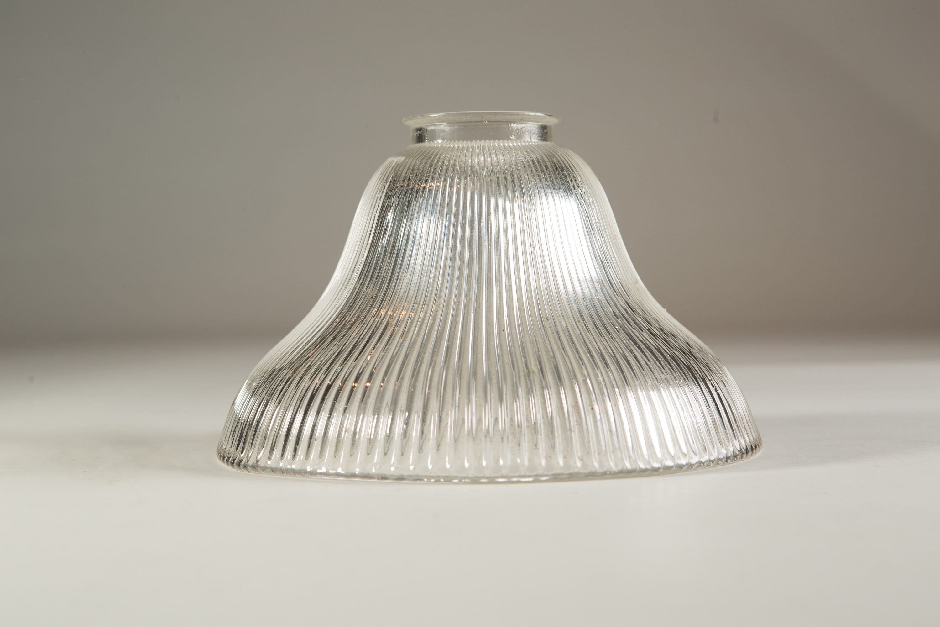 Vintage Holophane Glass Shade - Prismatic Tempered Light Pendant