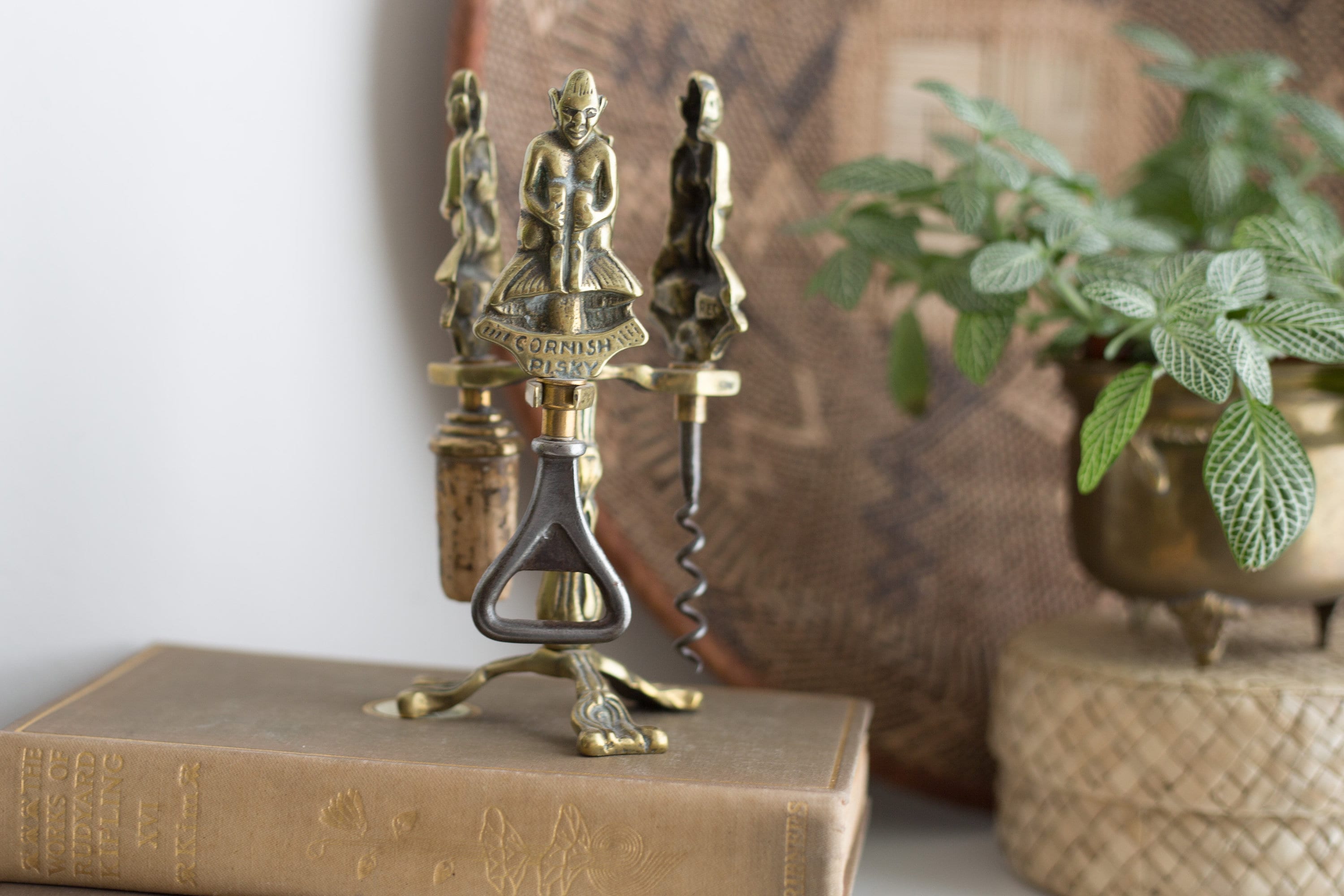 Vintage Bar Utensils Cornish Pisky Solid Brass Cocktail Bar Wine