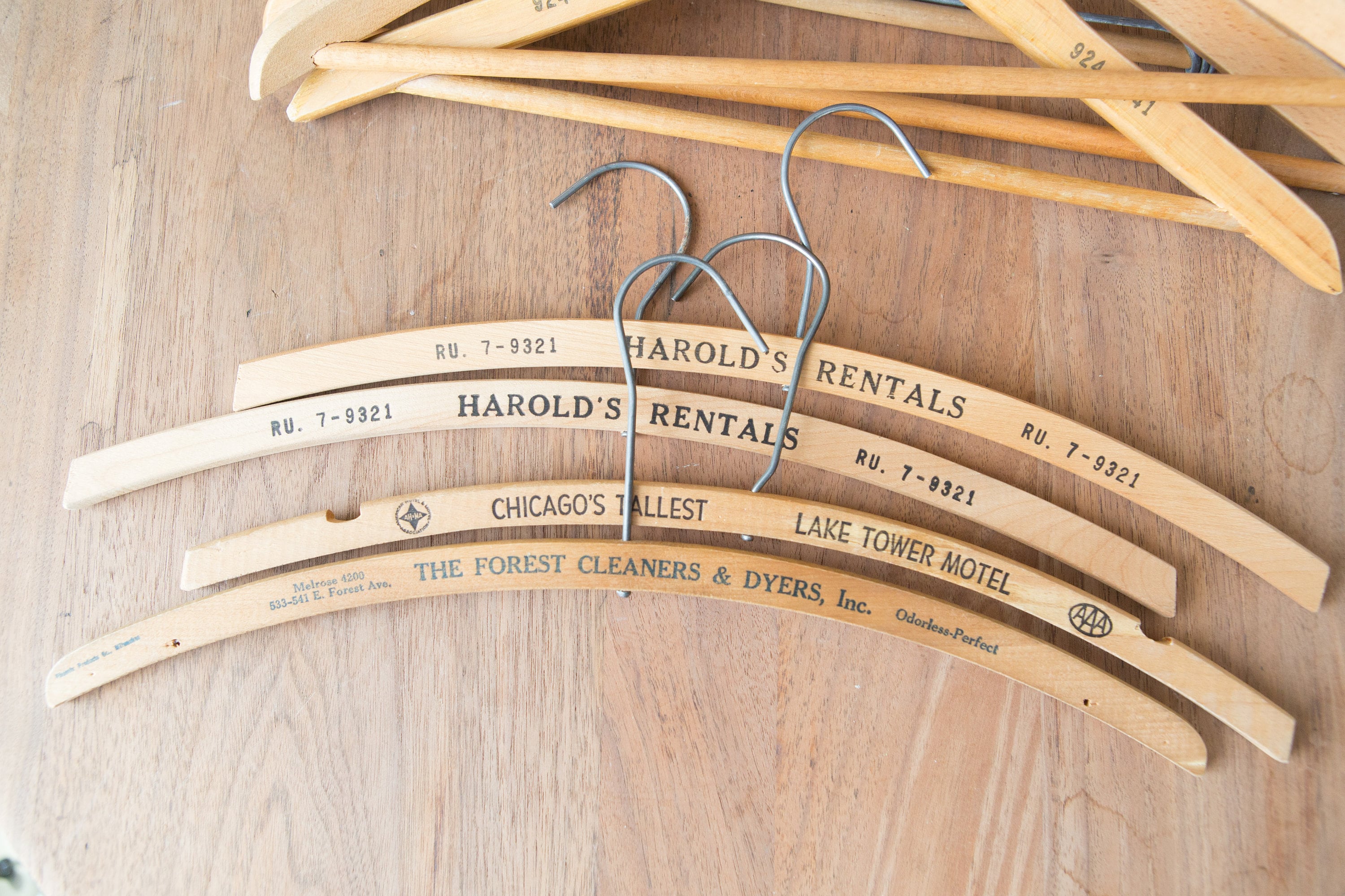 10 Wood Hangers Vintage Clothing Hangers from Toronto Canada with