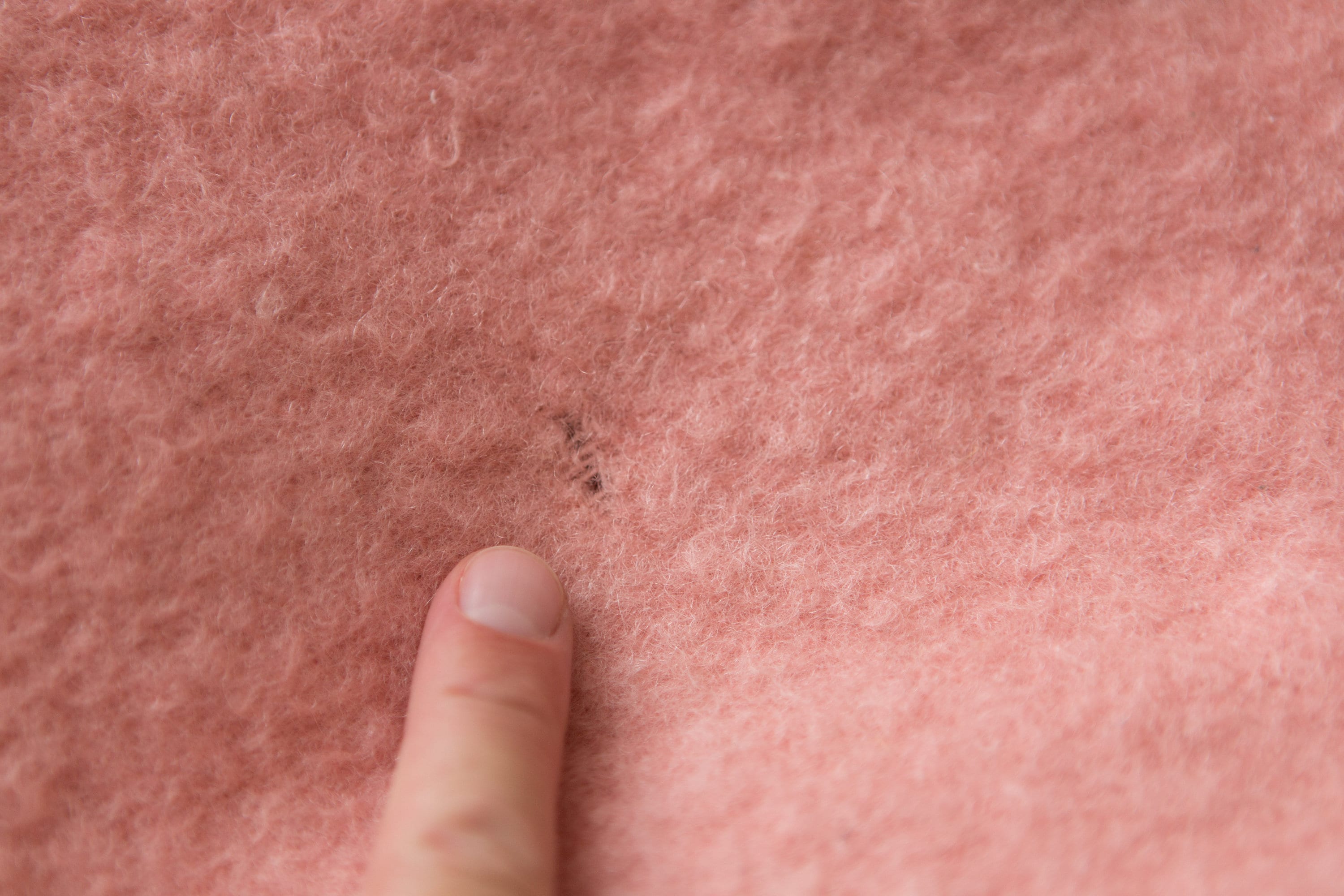 Pink Wool Stripe Blanket / Large Vintage Earley's Witney Point Wool