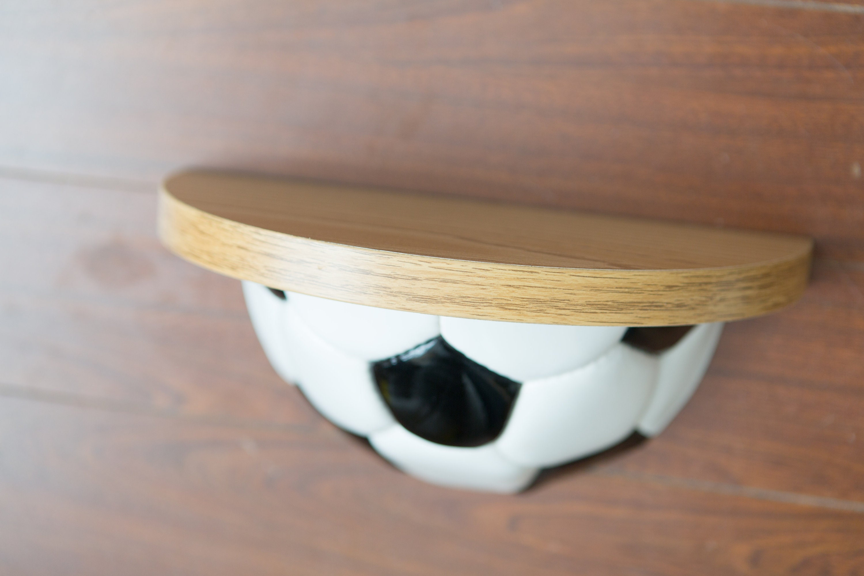 Boys Soccer Shelf Vintage Soccer Ball Trophy Display Kids Room