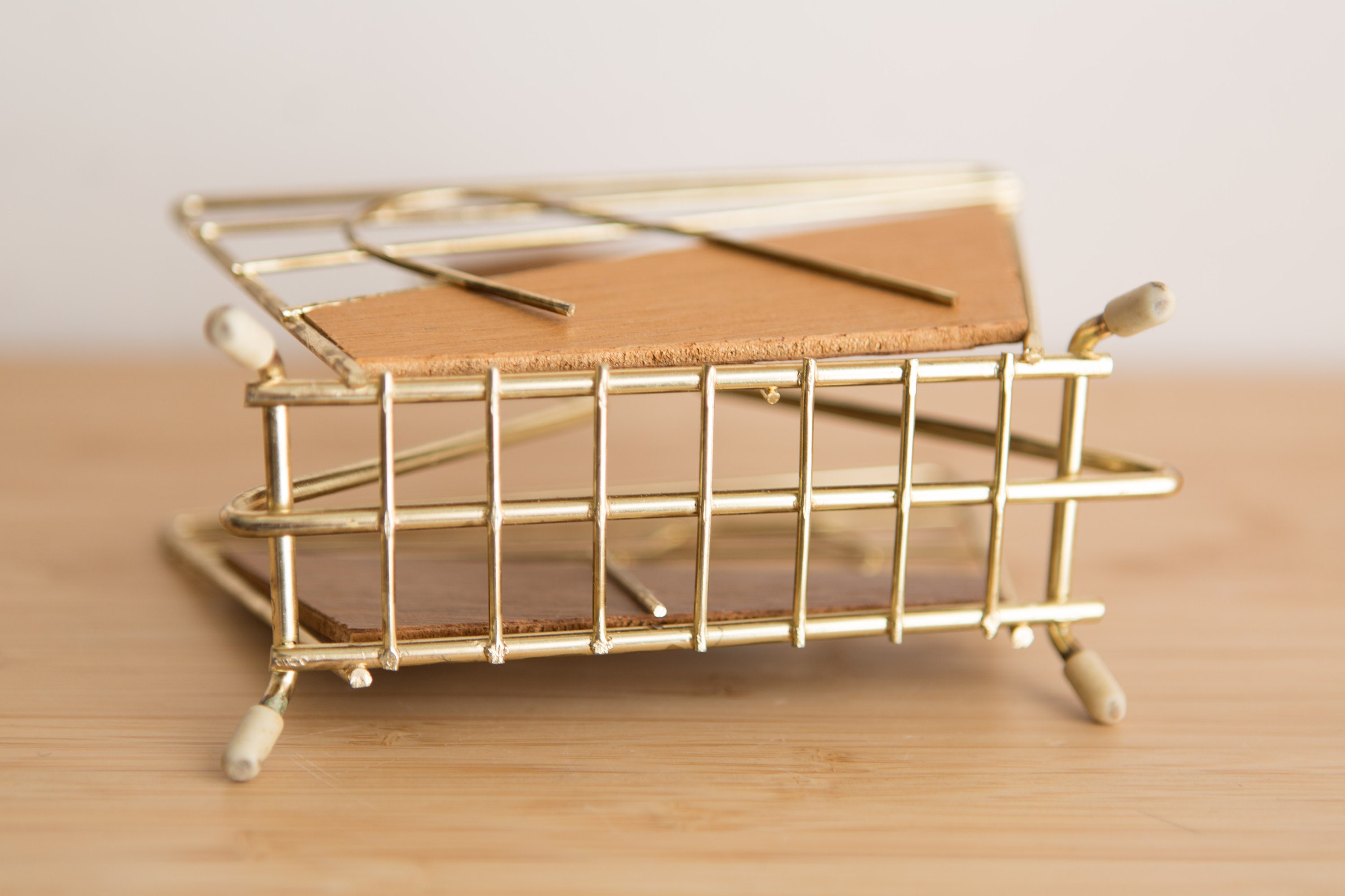 MCM Envelope Holder Vintage Mini Magazine Rack for napkins or Mail