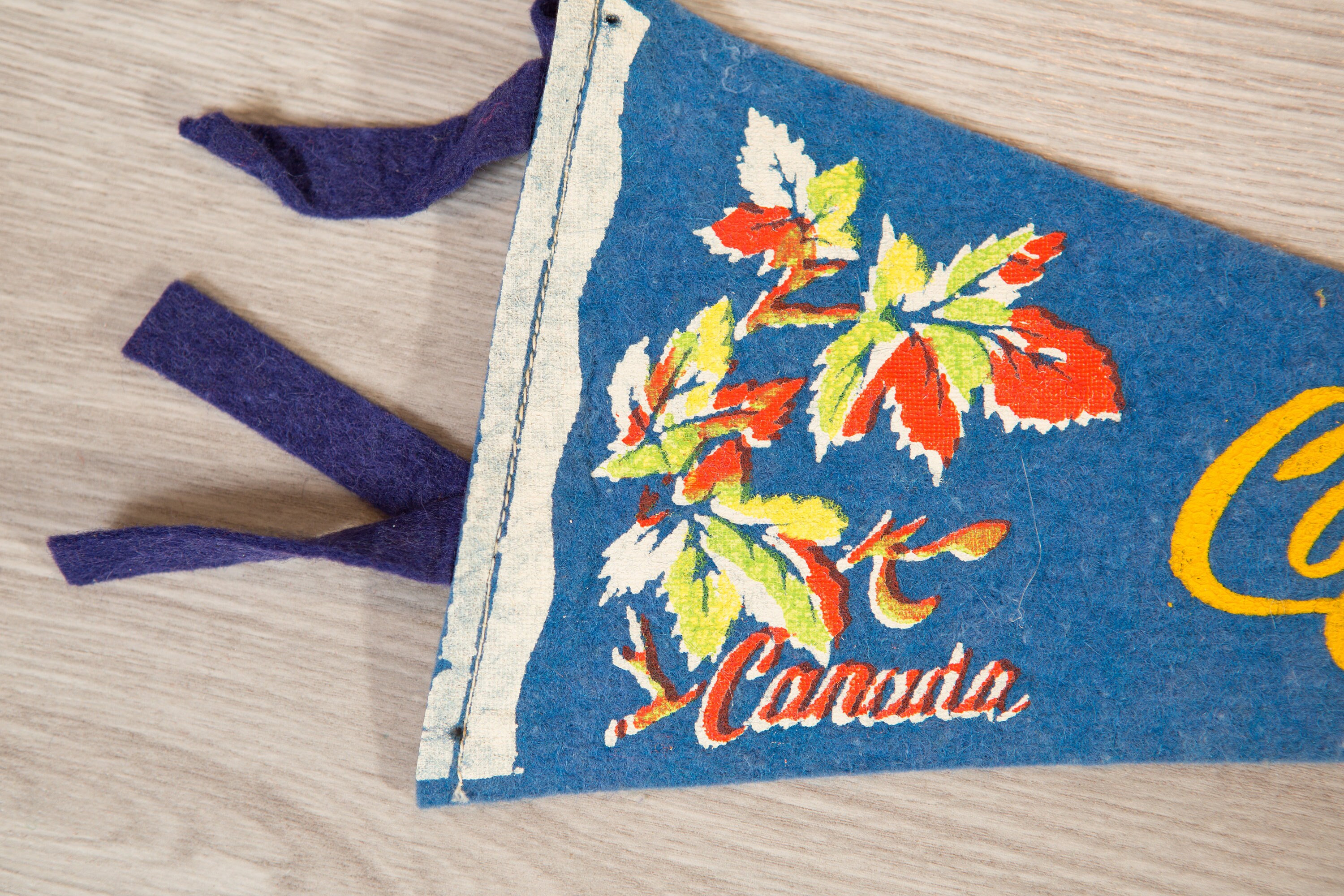 Cochrane, Ontario Pennant Vintage Canadian Felt Souvenir Hanging