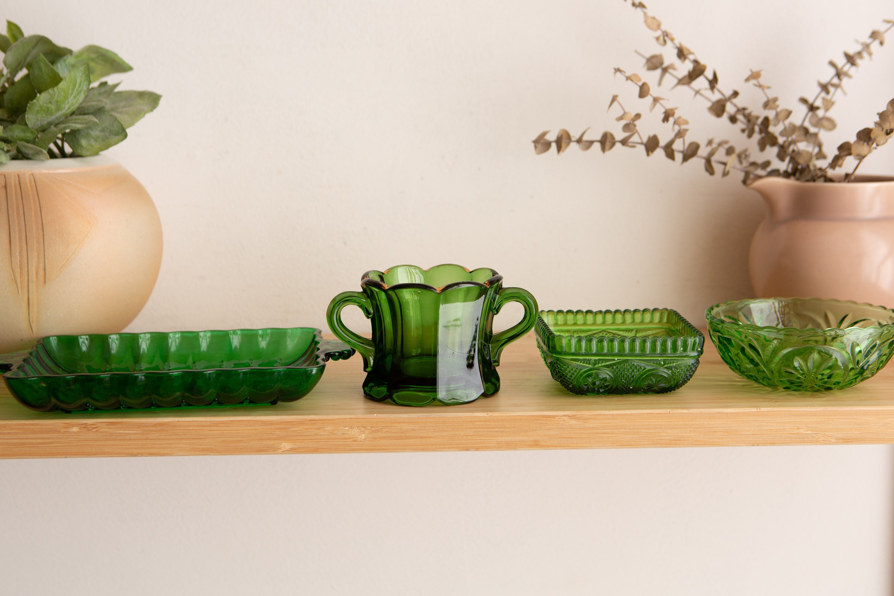 Green antique dishes cheap