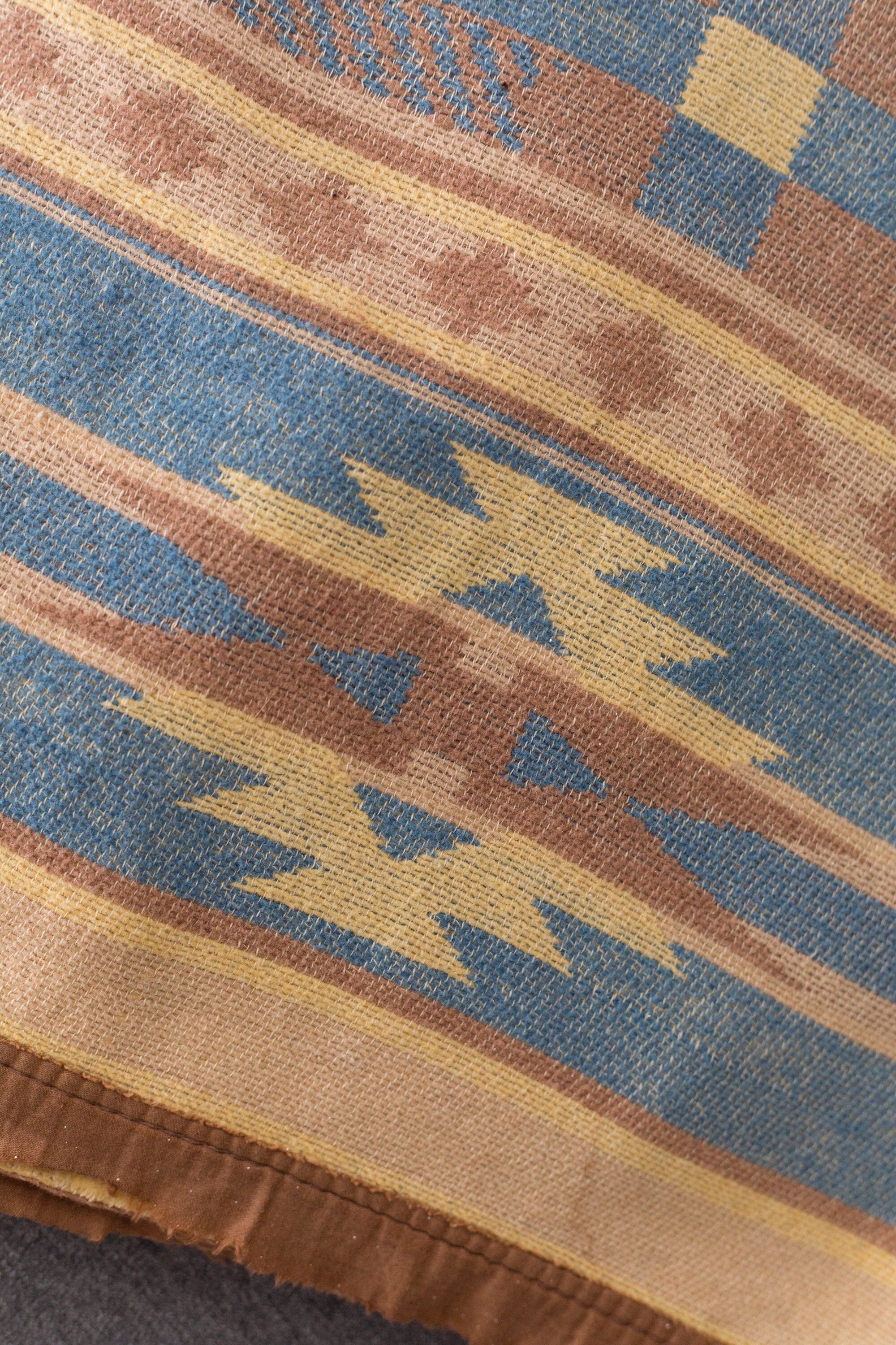 Antique Blanket Southwestern Aztec Pattern Wool Blend Blanket HBC