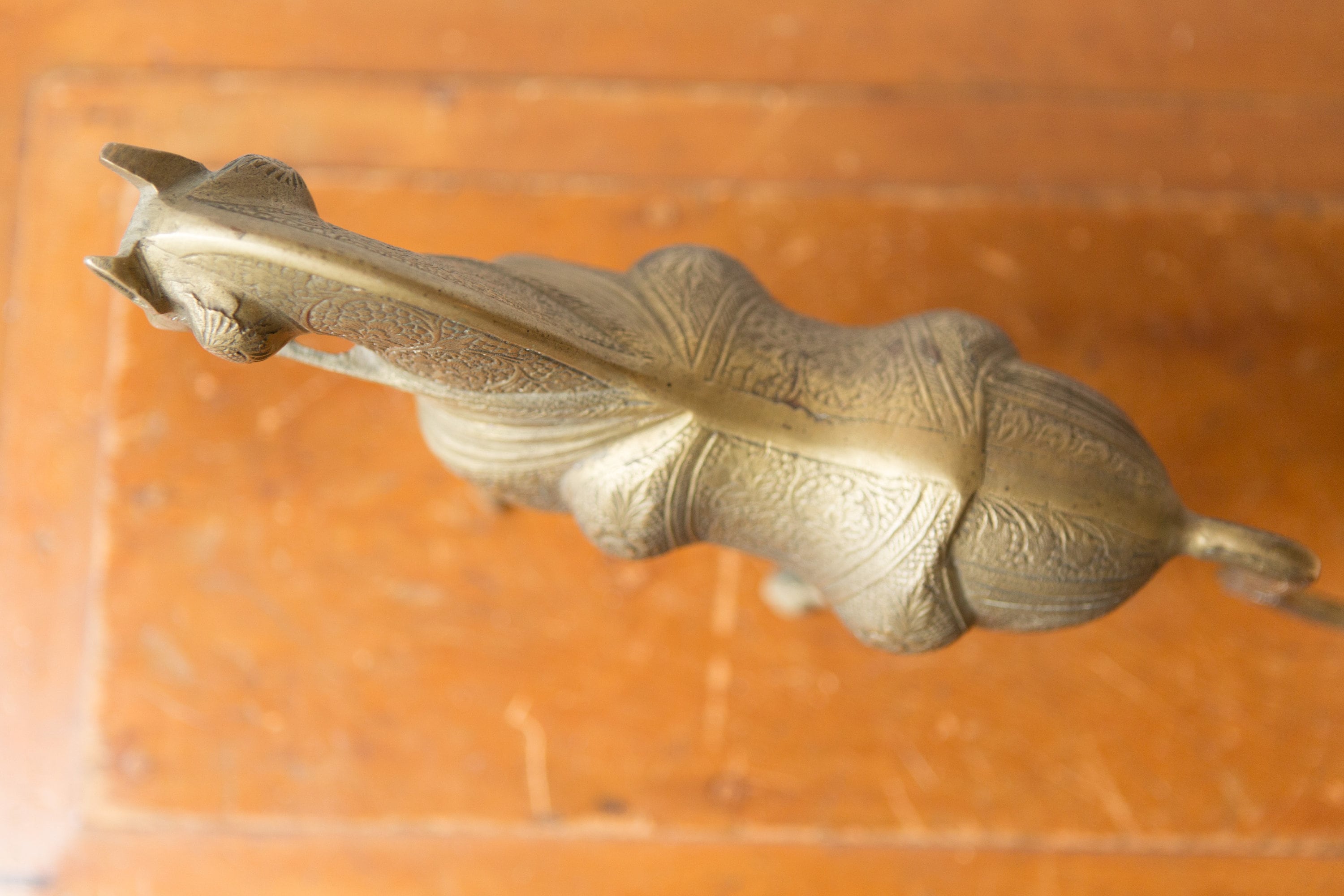 Vintage Brass Horse Gold Colored Equestrian Desk Figurine Office