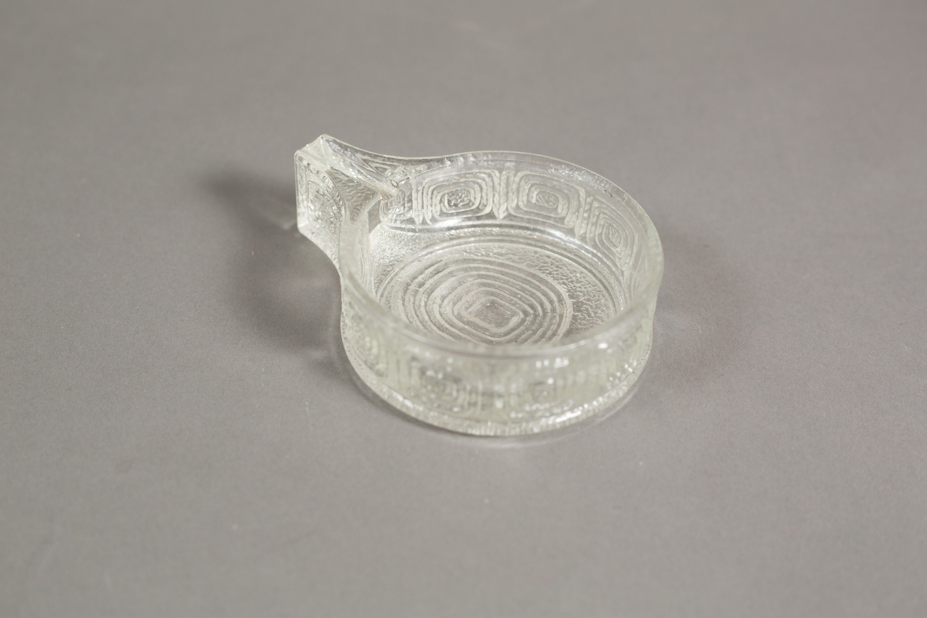 Vintage Icicle Glass Desk Organizer Paperweight Frosty