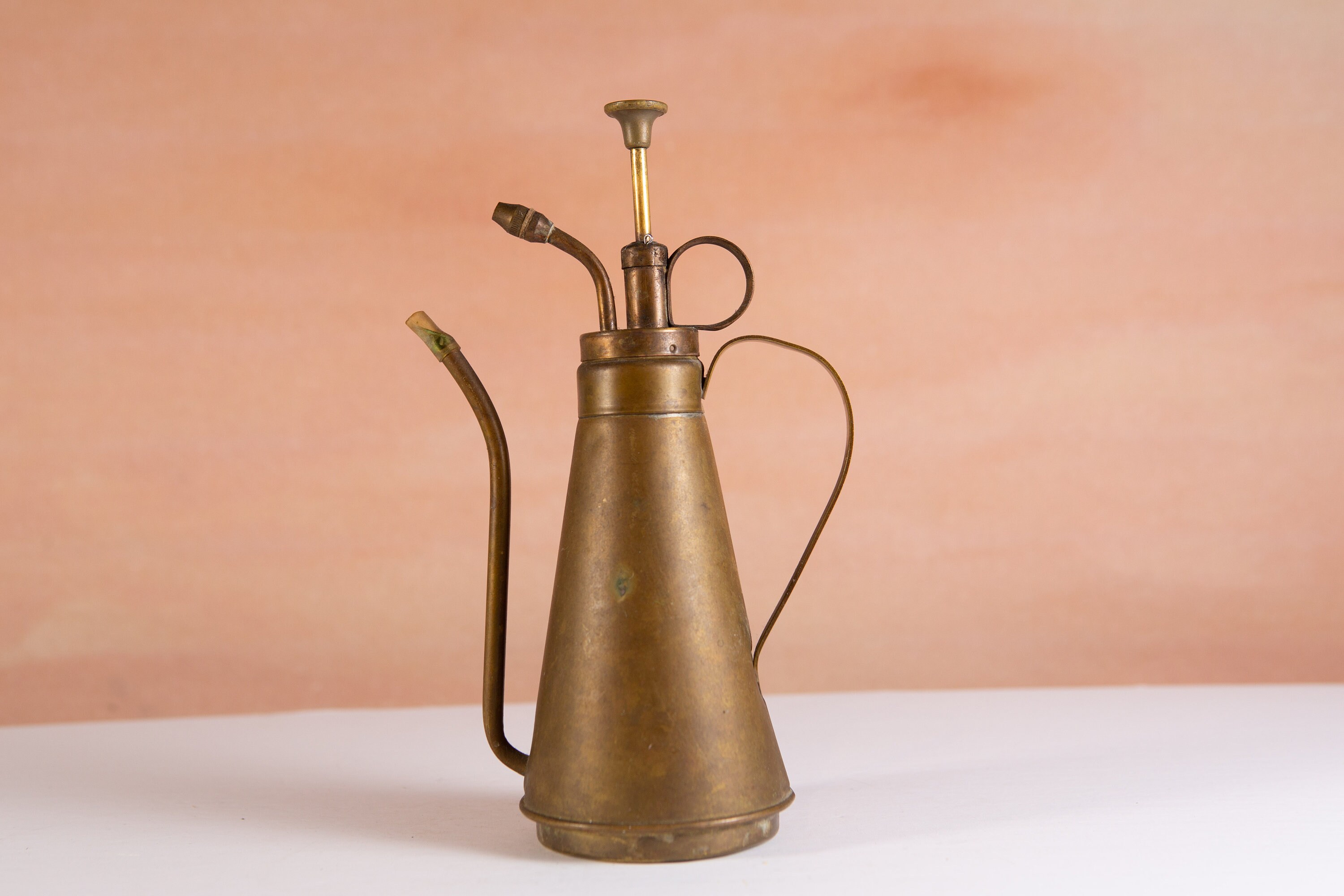 Vintage 1940's brass plant atomizer mister spray pump for flowers, plants -  watering can metal garden gardening old antique decorative home