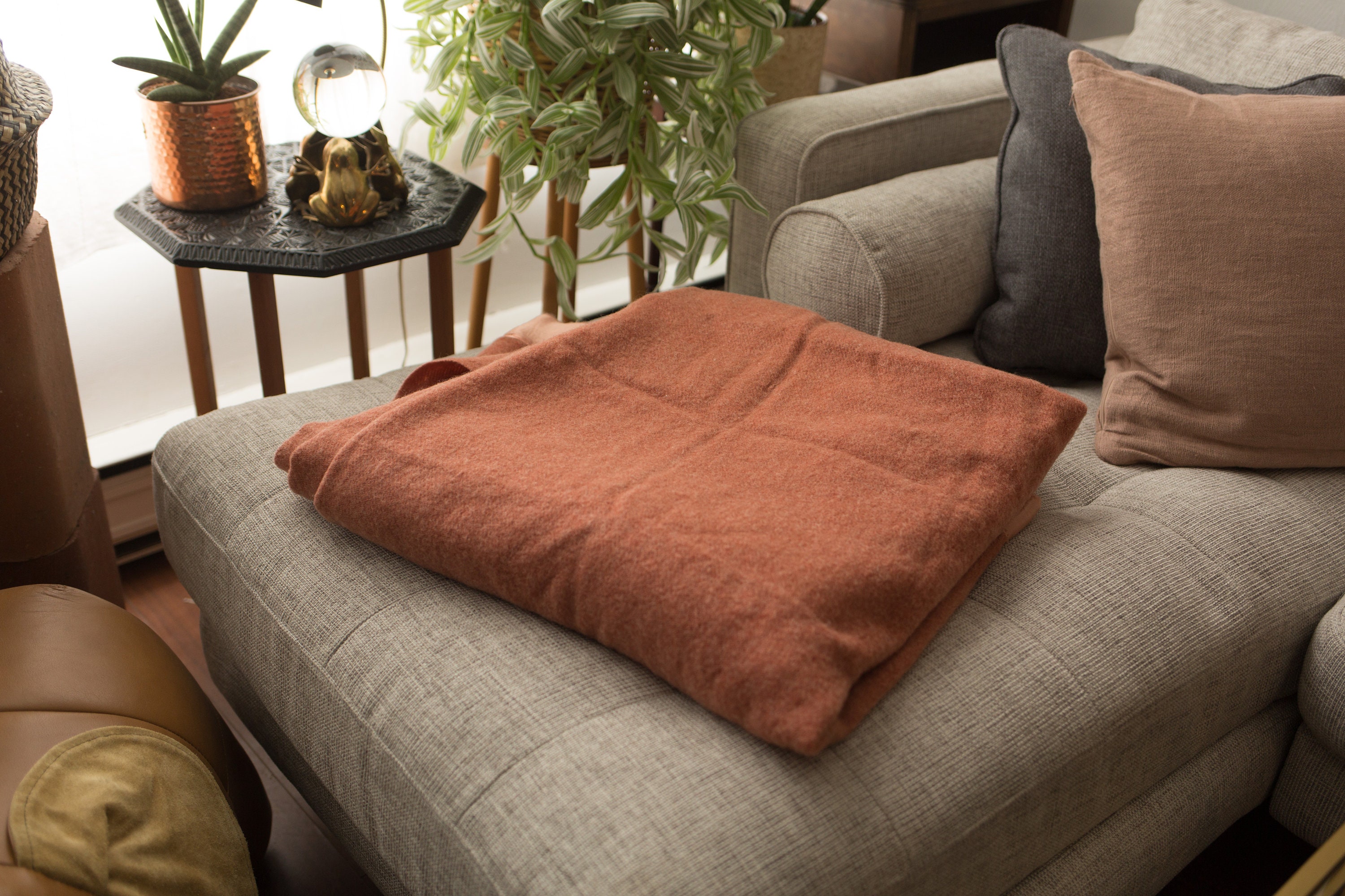 Pink Wool Blanket Large Vintage Kenwood All Virgin Wool Made in