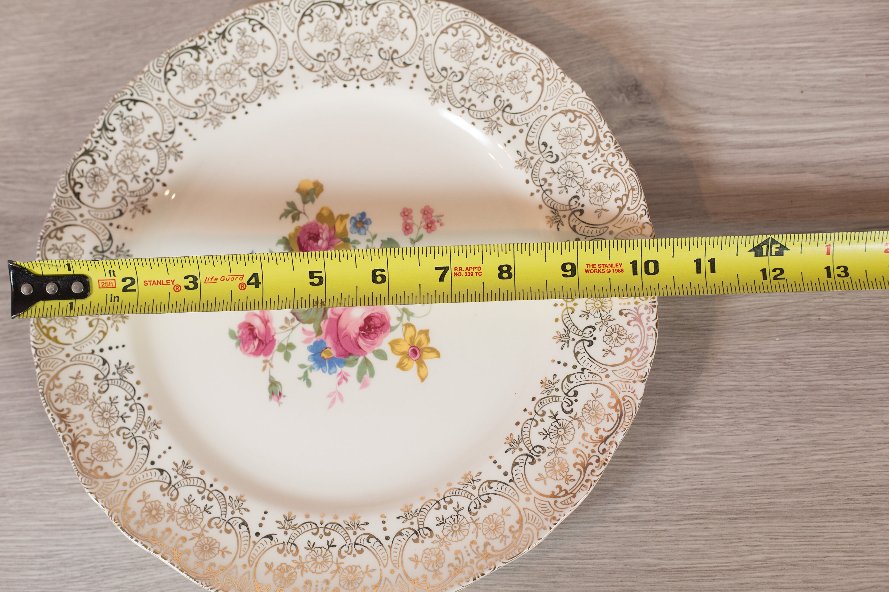 Vintage Dinner Plates Set of 8 Keystone Canonsburg Floral Plates with