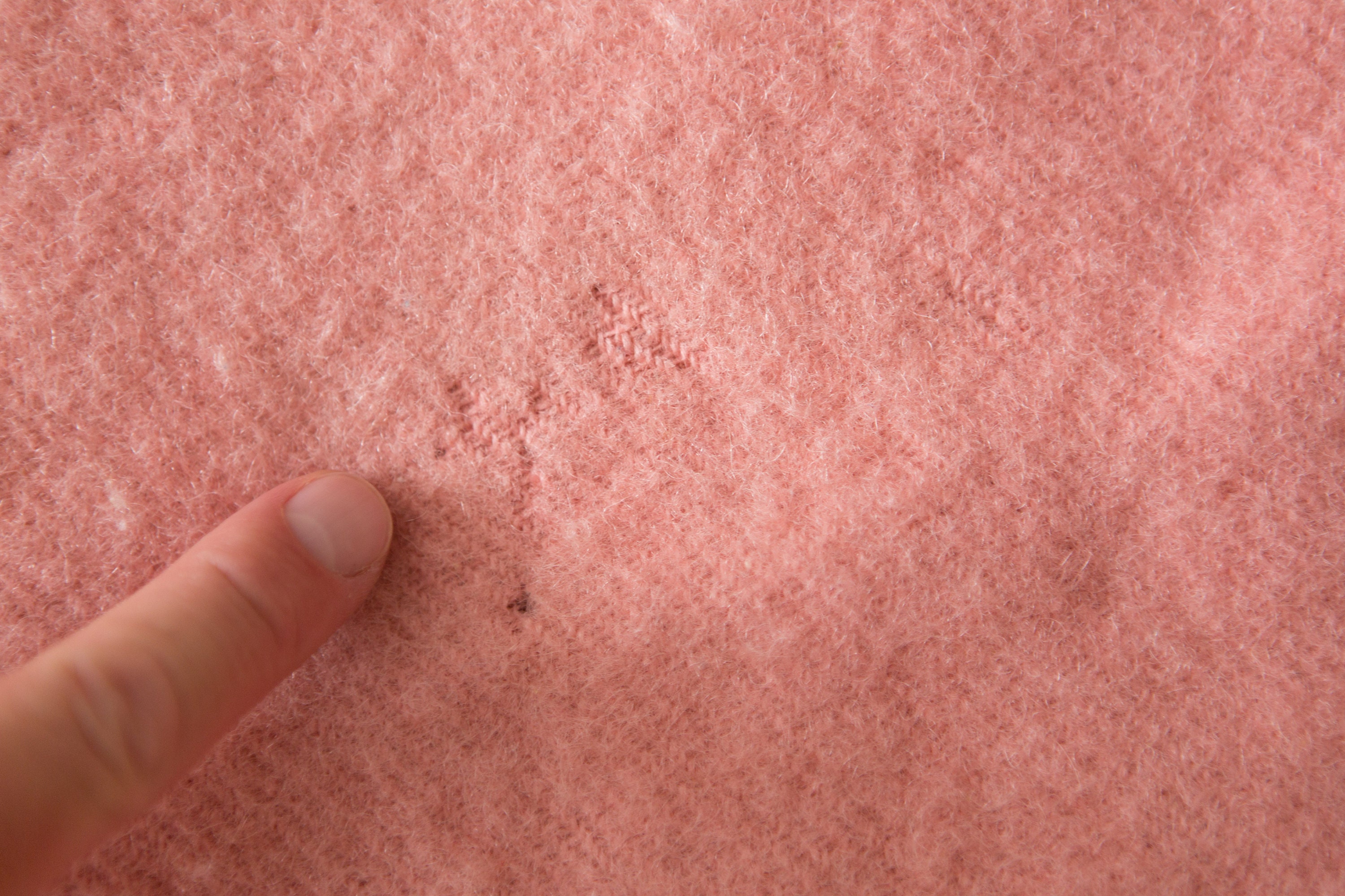 Pink Wool Stripe Blanket / Large Vintage Earley's Witney Point Wool