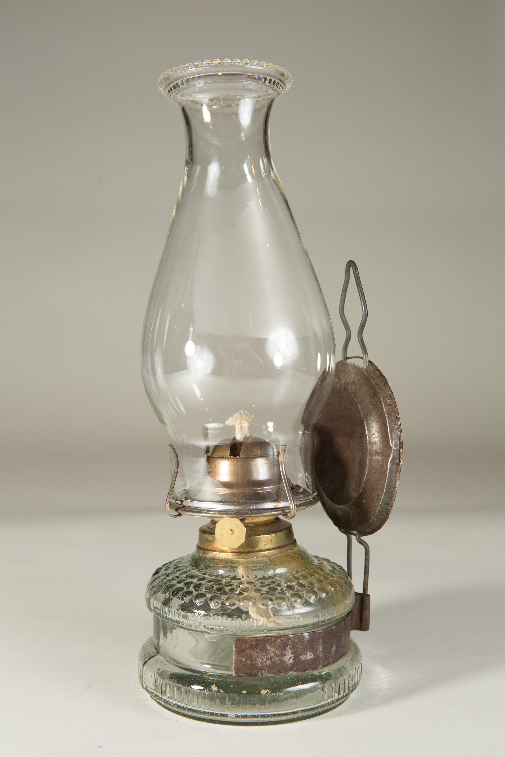 Chimney Oil Lamp Vintage Glass Lantern with Wick Retro Lighting