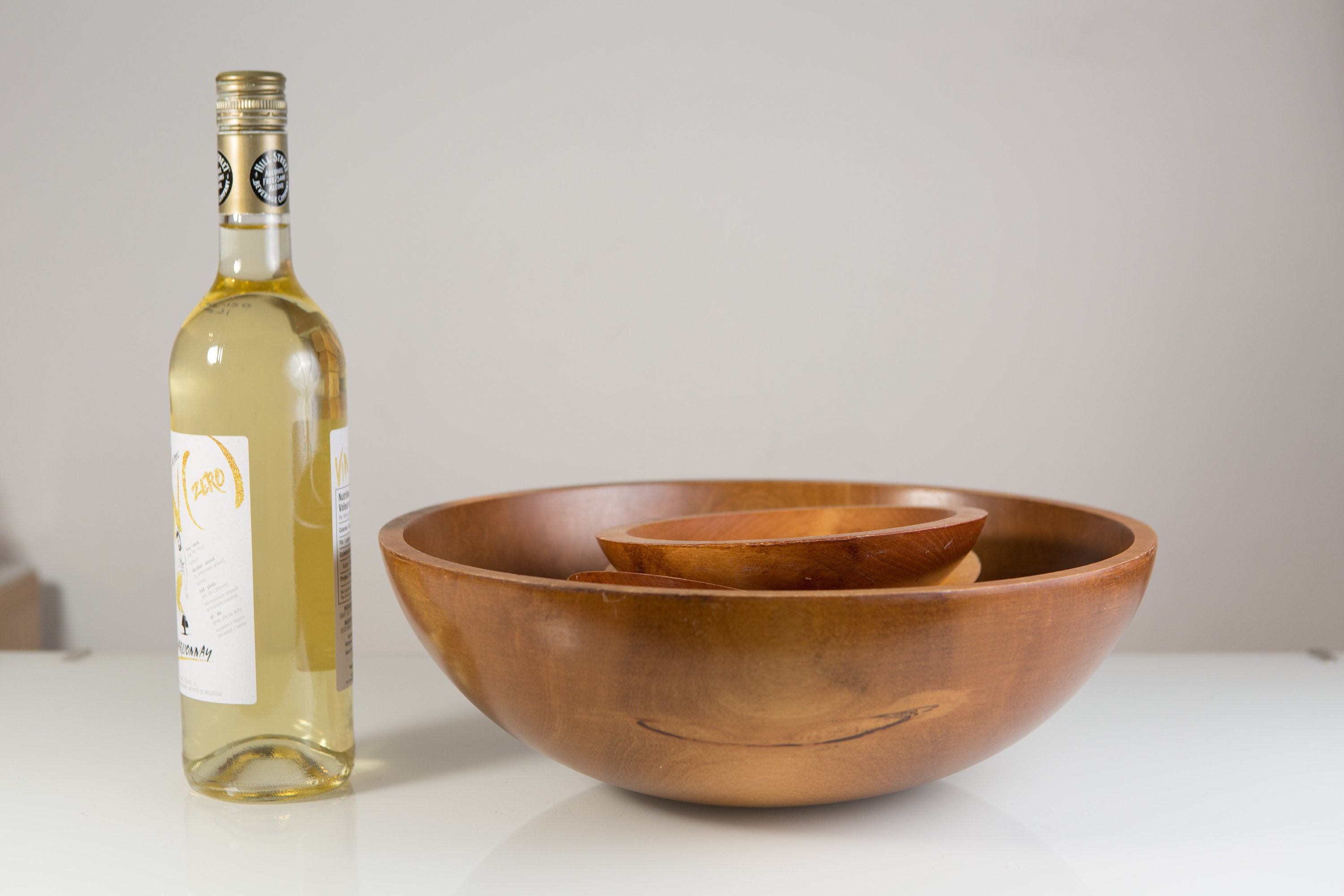Wood Salad Bowls / 5piece Set of 1960's Vintage Solid Maple Wood Baribocraft Appetizer Bowl