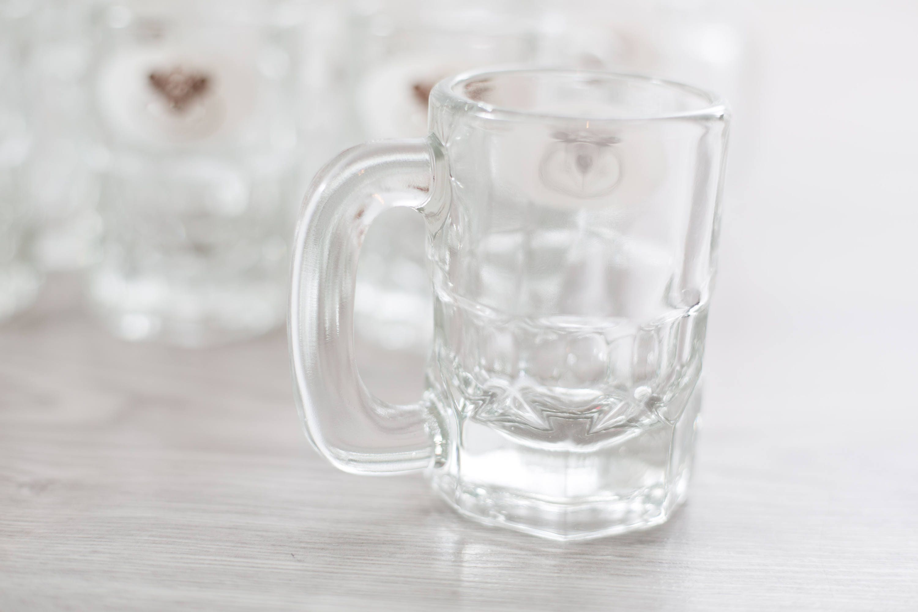 Vintage A&W Mugs / Set of 8 Child Sized Mini Glass Root Beer Soda Pop