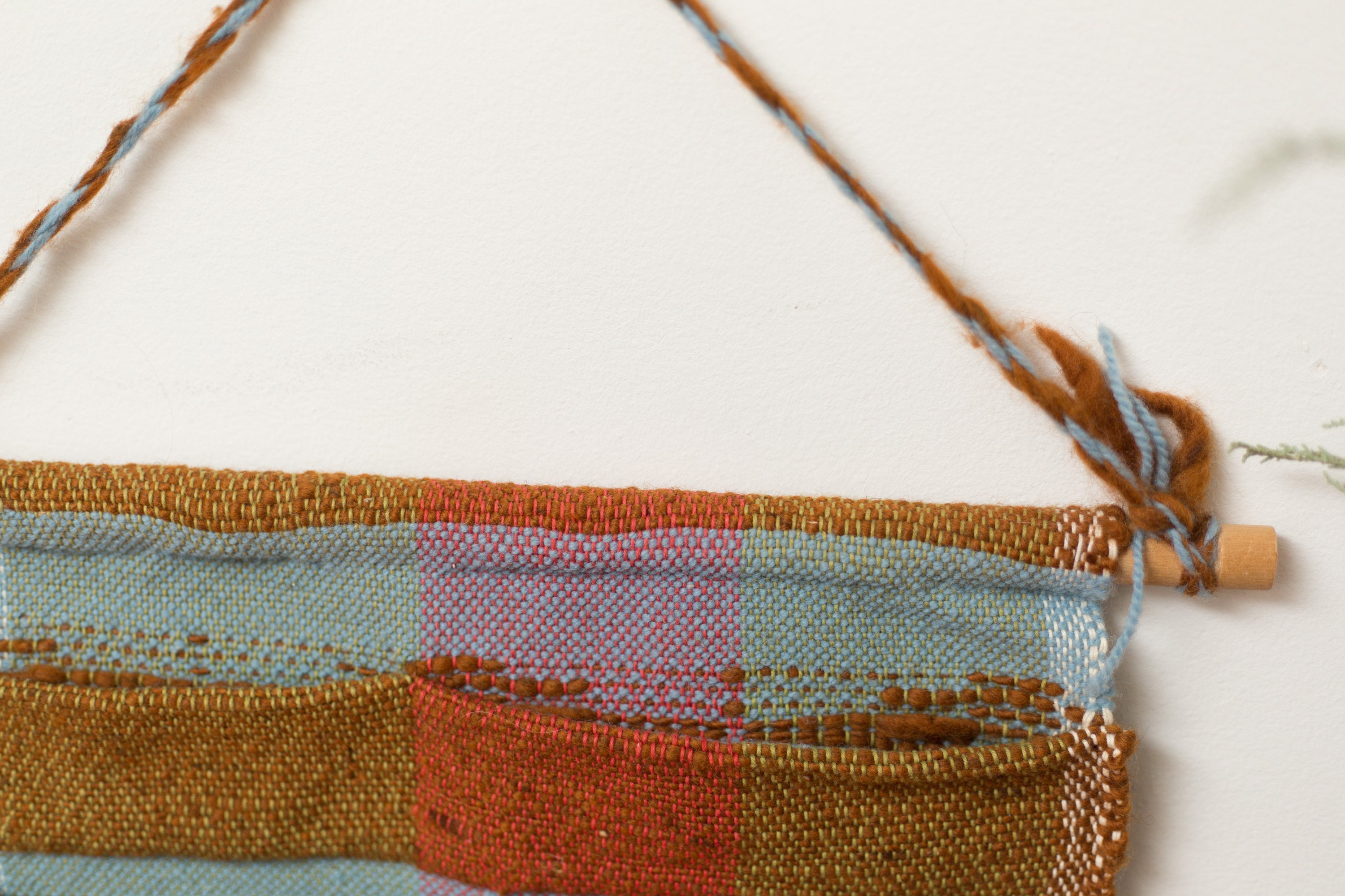 Vintage Tapestry Wall Hanging Envelope Mail Holder Mid Century Boho