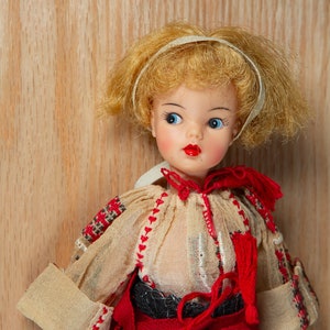 1960's Ideal Toy Corp Doll Wearing Plaid Skirt