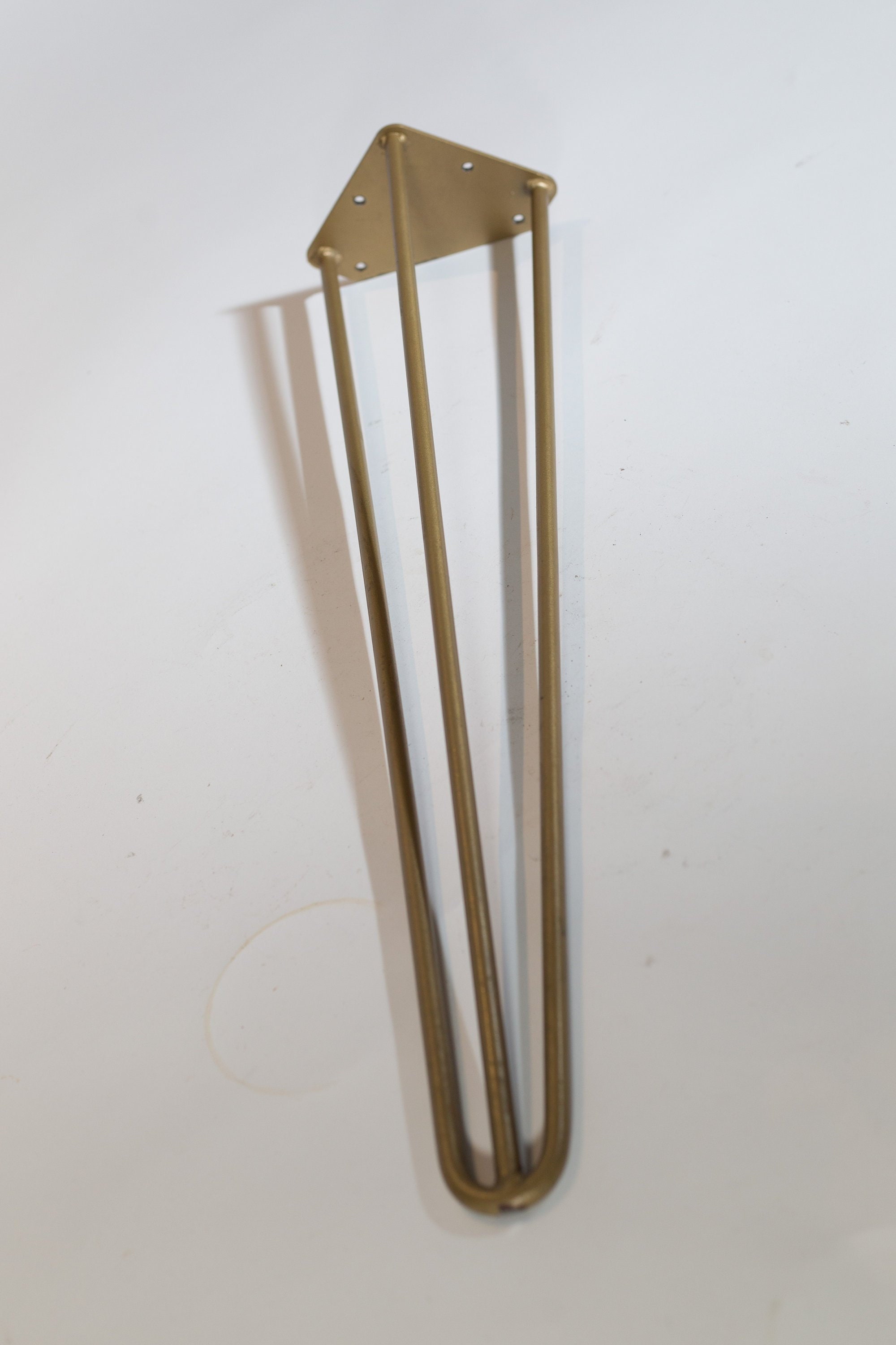 Gold Hairpin Legs 28 Brass Coloured Heavy Duty 3 Rod Steel